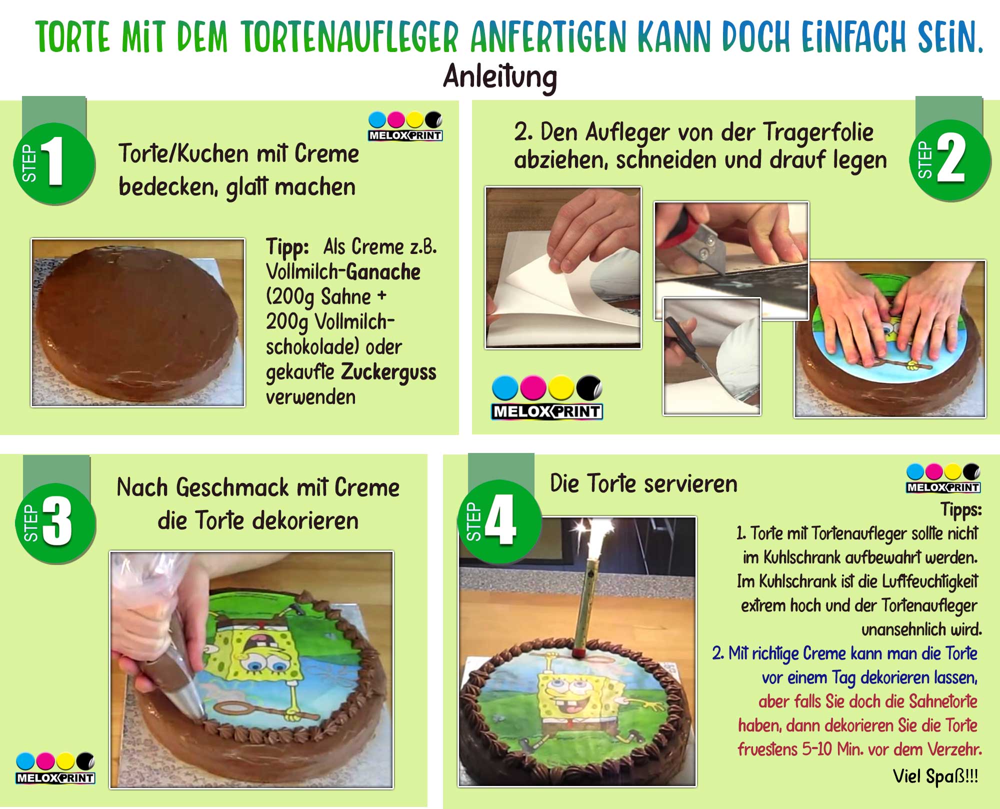 Individuelle Tortenaufleger mit Wunschmotiv /Wunschtext in verschiedenen Formen, Größen  individual edible photos for cakes