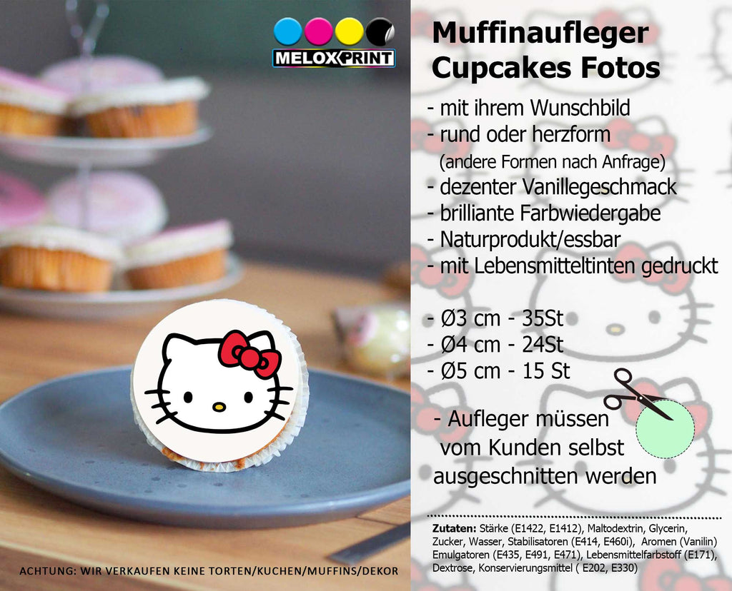 Individuelle Tortenaufleger mit Wunschmotiv /Wunschtext in verschiedenen Formen, Größen  individual edible photos for cakes