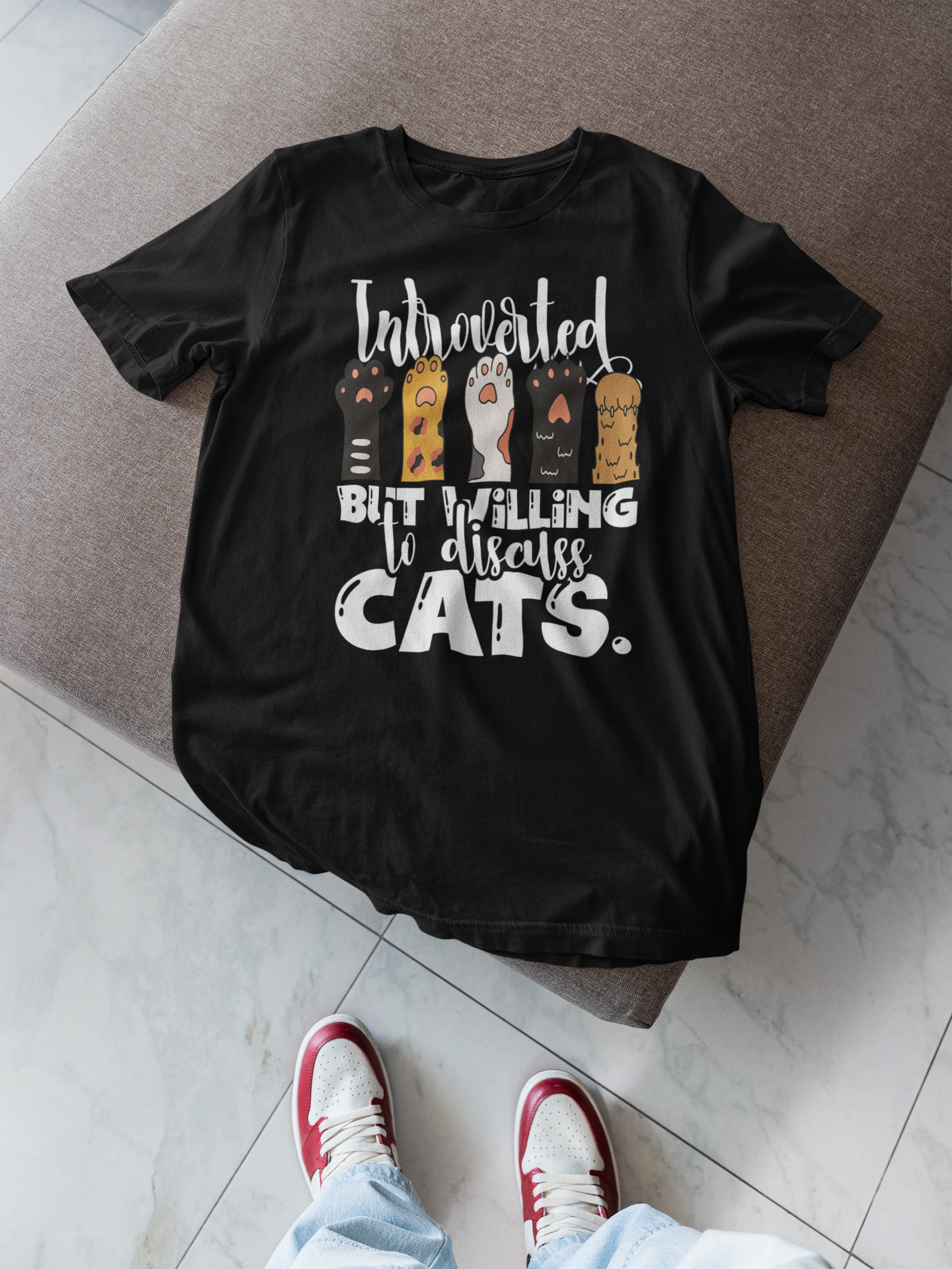 Introverted But Willing To Discuss Cat - Unisex T-Shirt