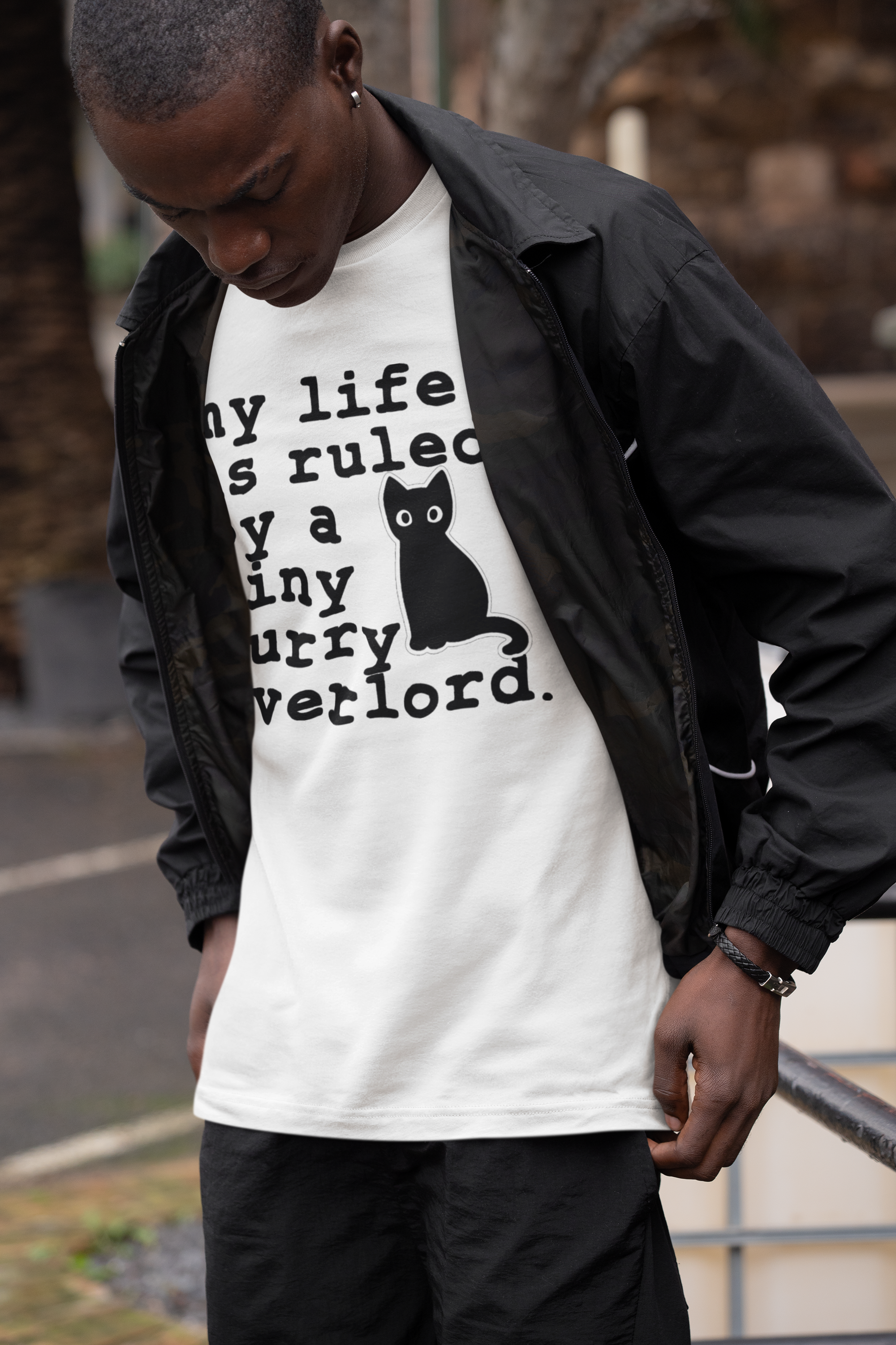 My Life Is Ruled By A Tiny Furry Overlord Cat - Unisex T-Shirt