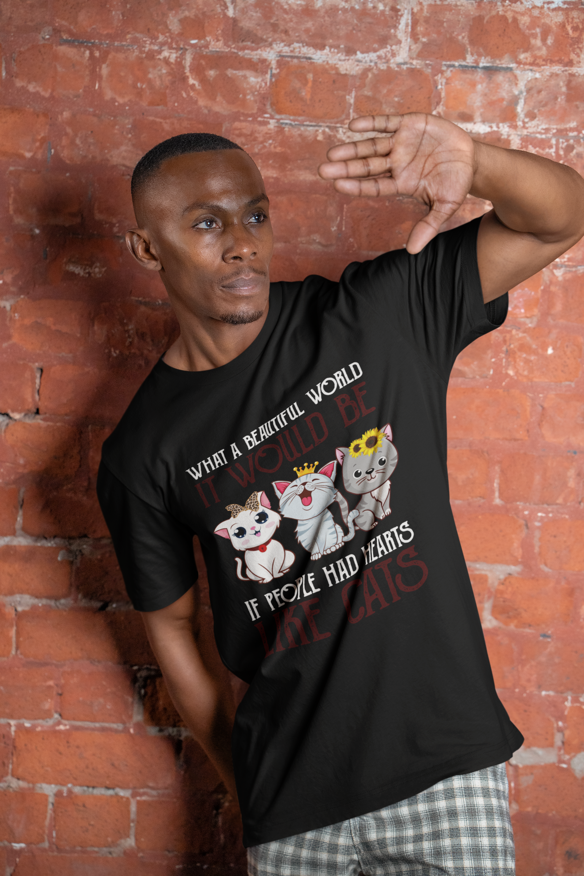 What A Beautiful World Cats - Unisex T-Shirt