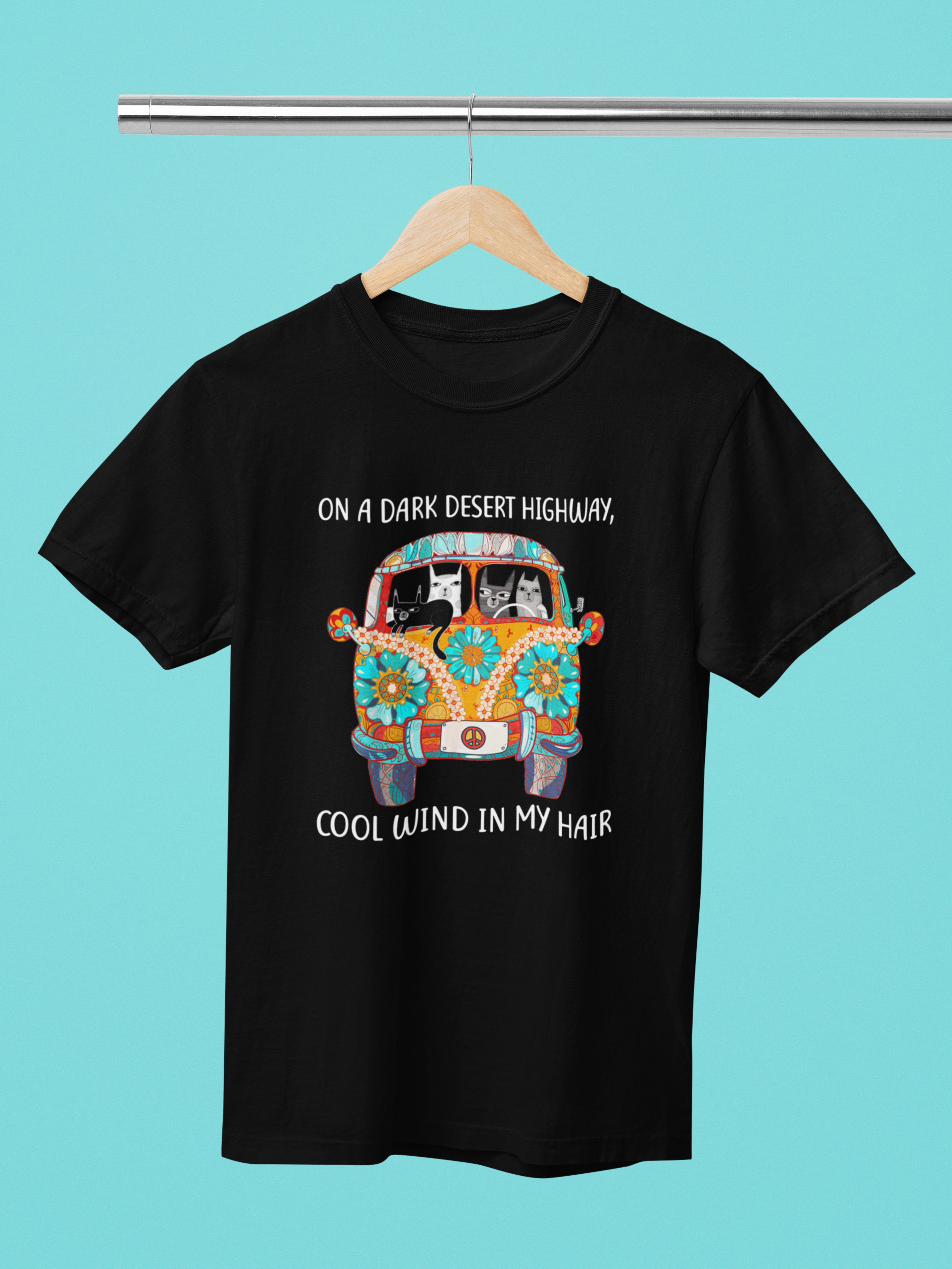 On A Dark Desert Highway Fun Print - Unisex T-Shirt