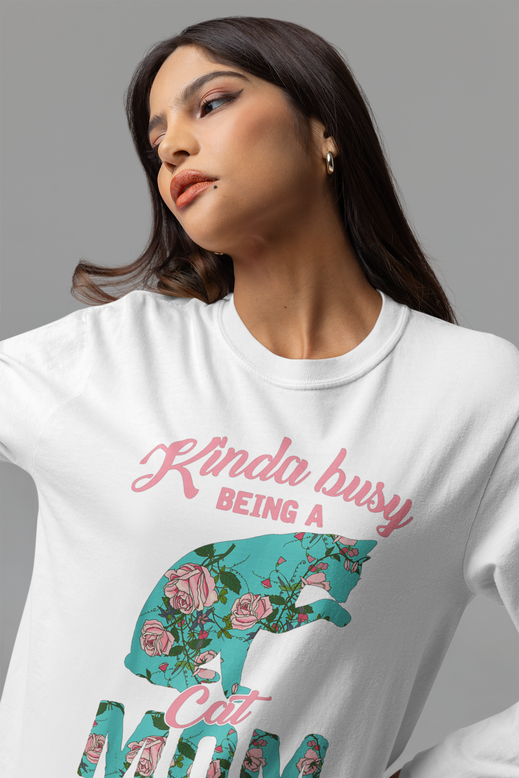 Kinda Busy Being A Cat Mom - Unisex T-Shirt