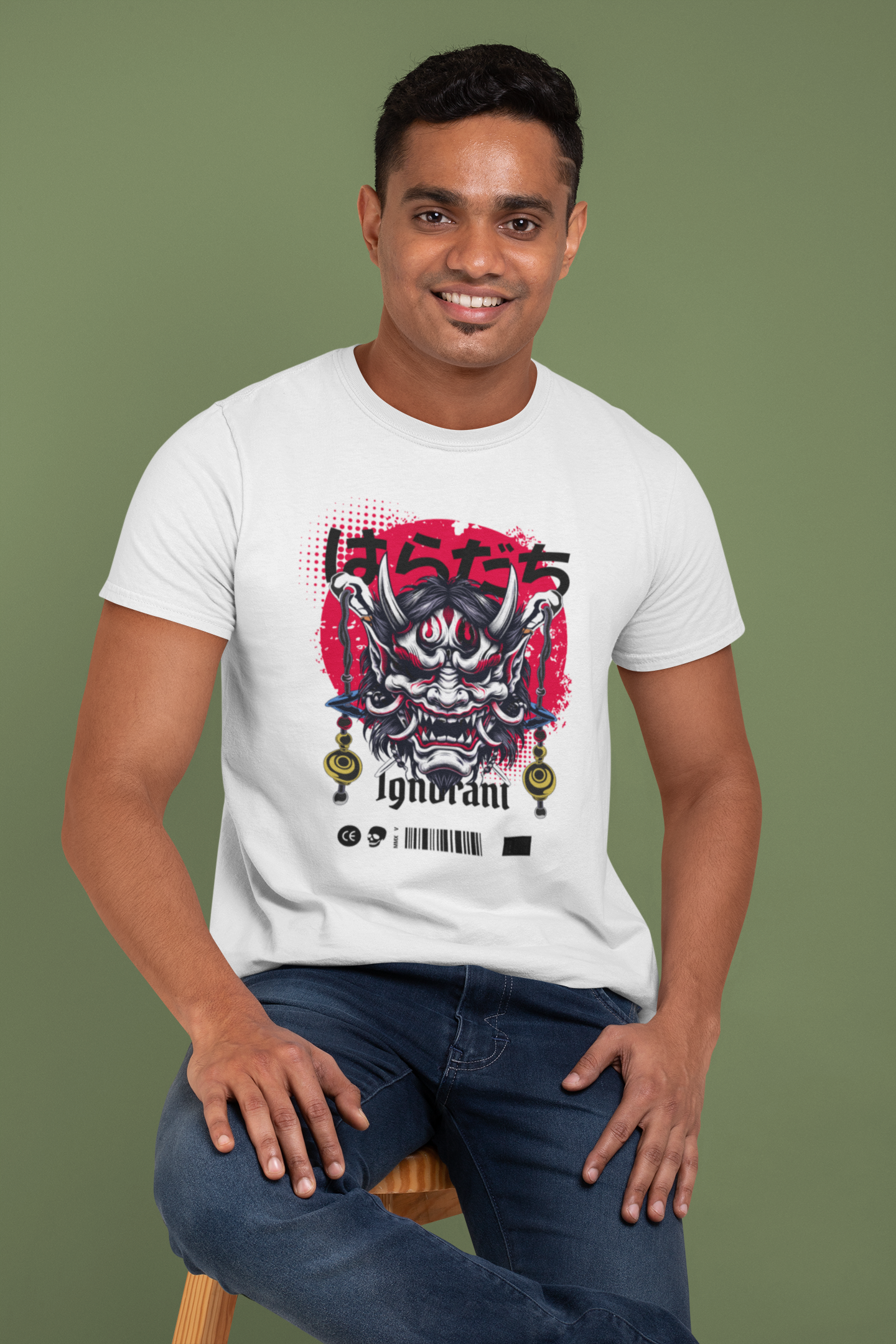 Crimson Oni Mask - Unisex T-Shirt