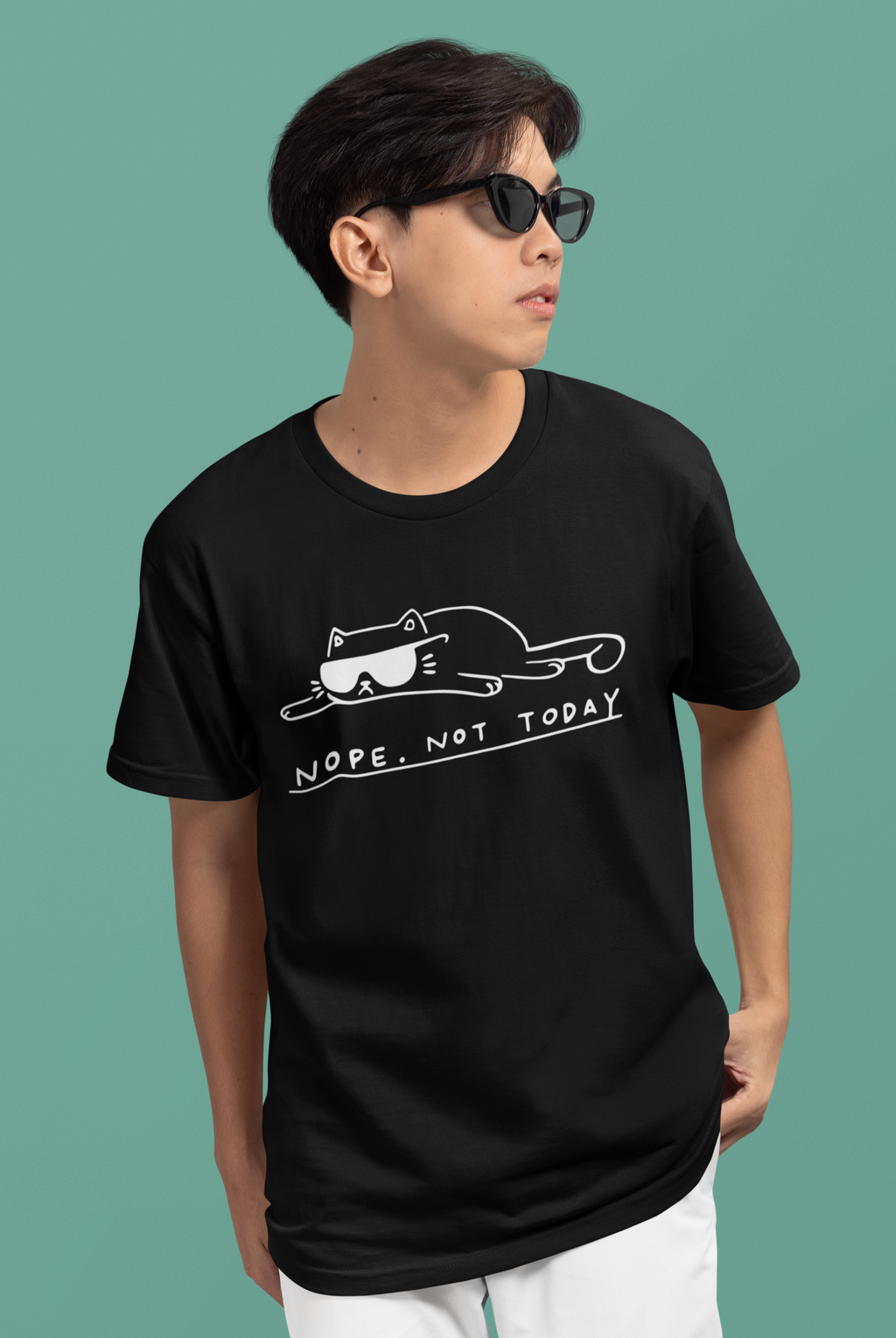 Nope Not Today Line Print - Unisex T-Shirt