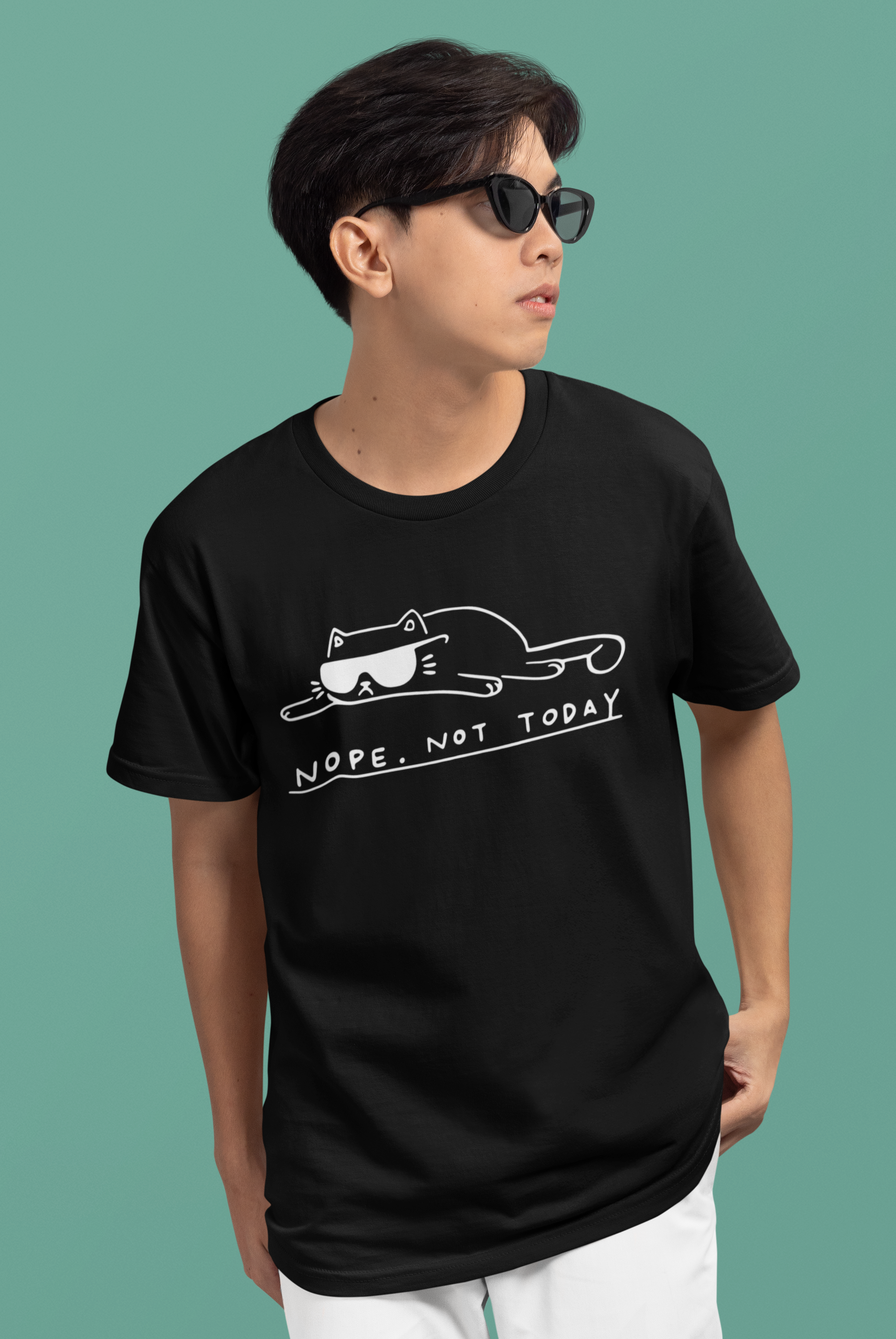 Nope Not Today Line Print - Unisex T-Shirt
