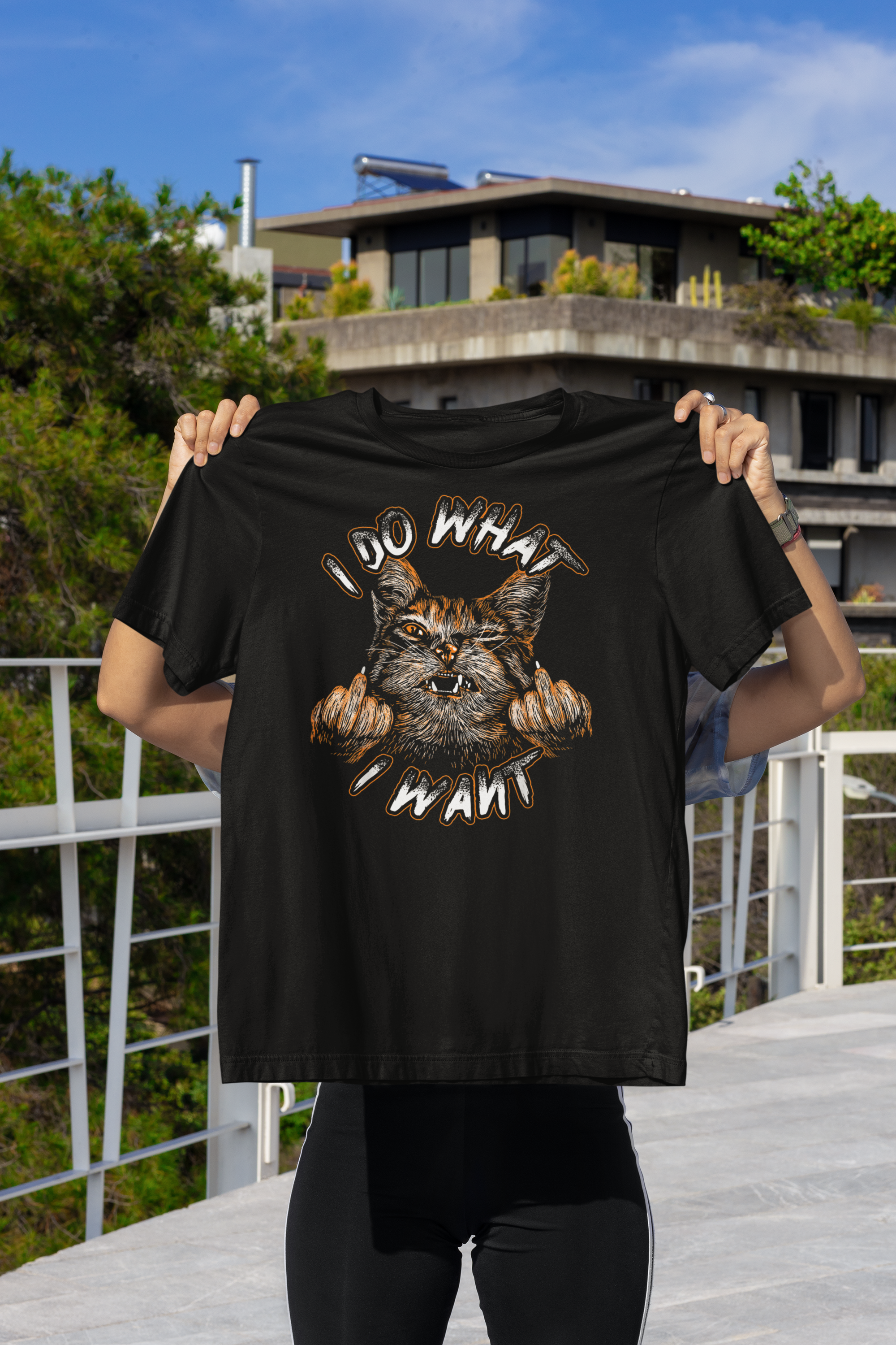 I Do What I Want Cat Brutal Art - Unisex T-Shirt