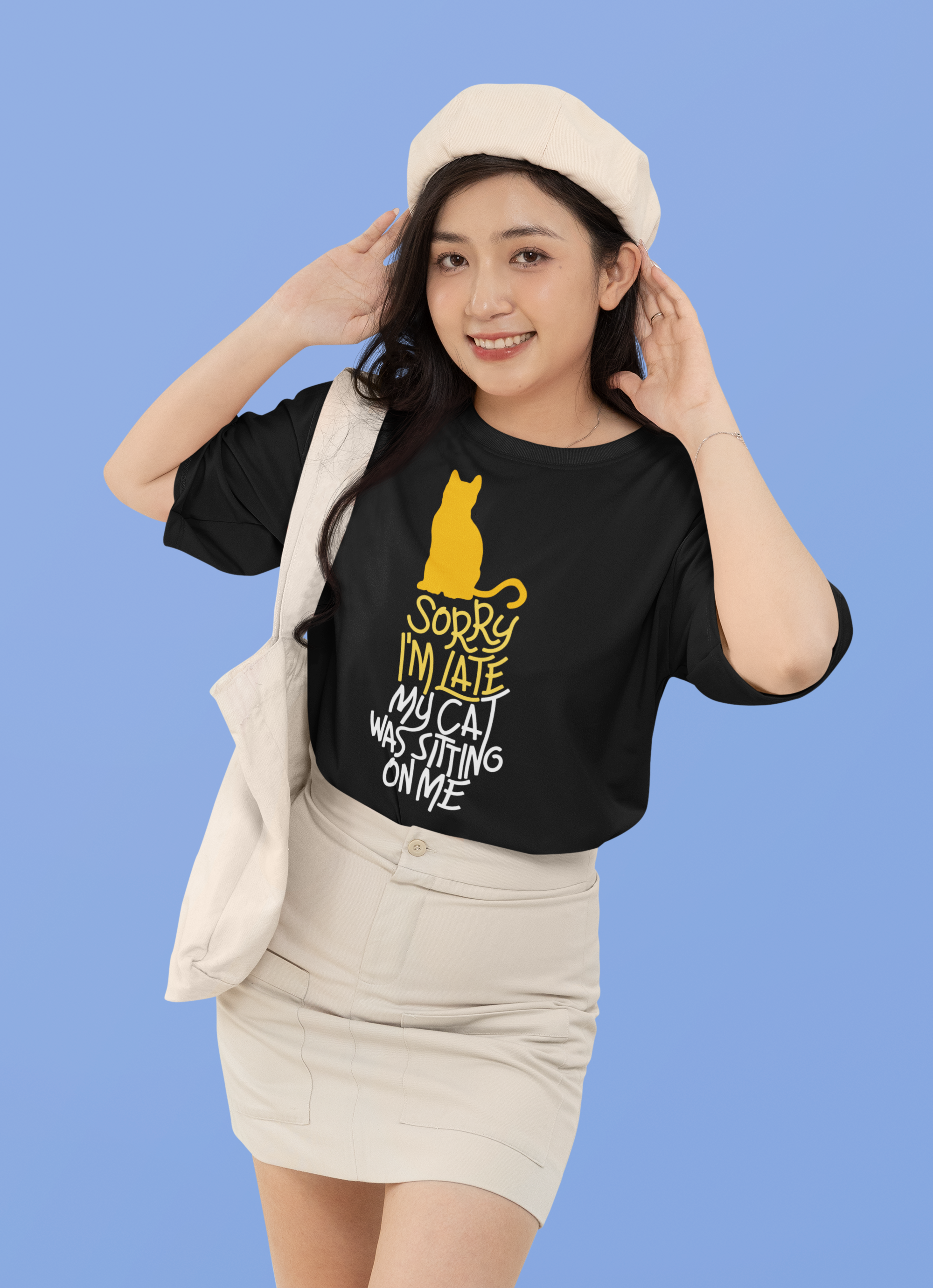 Sorry I Am Late My Cat Was Sitting On Me - Unisex T-Shirt