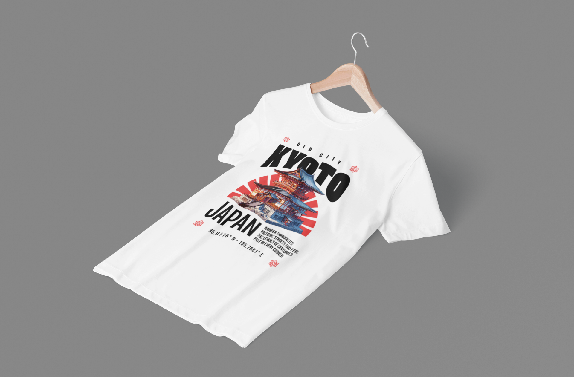 Illustrative Old City Kyoto - Unisex T-Shirt