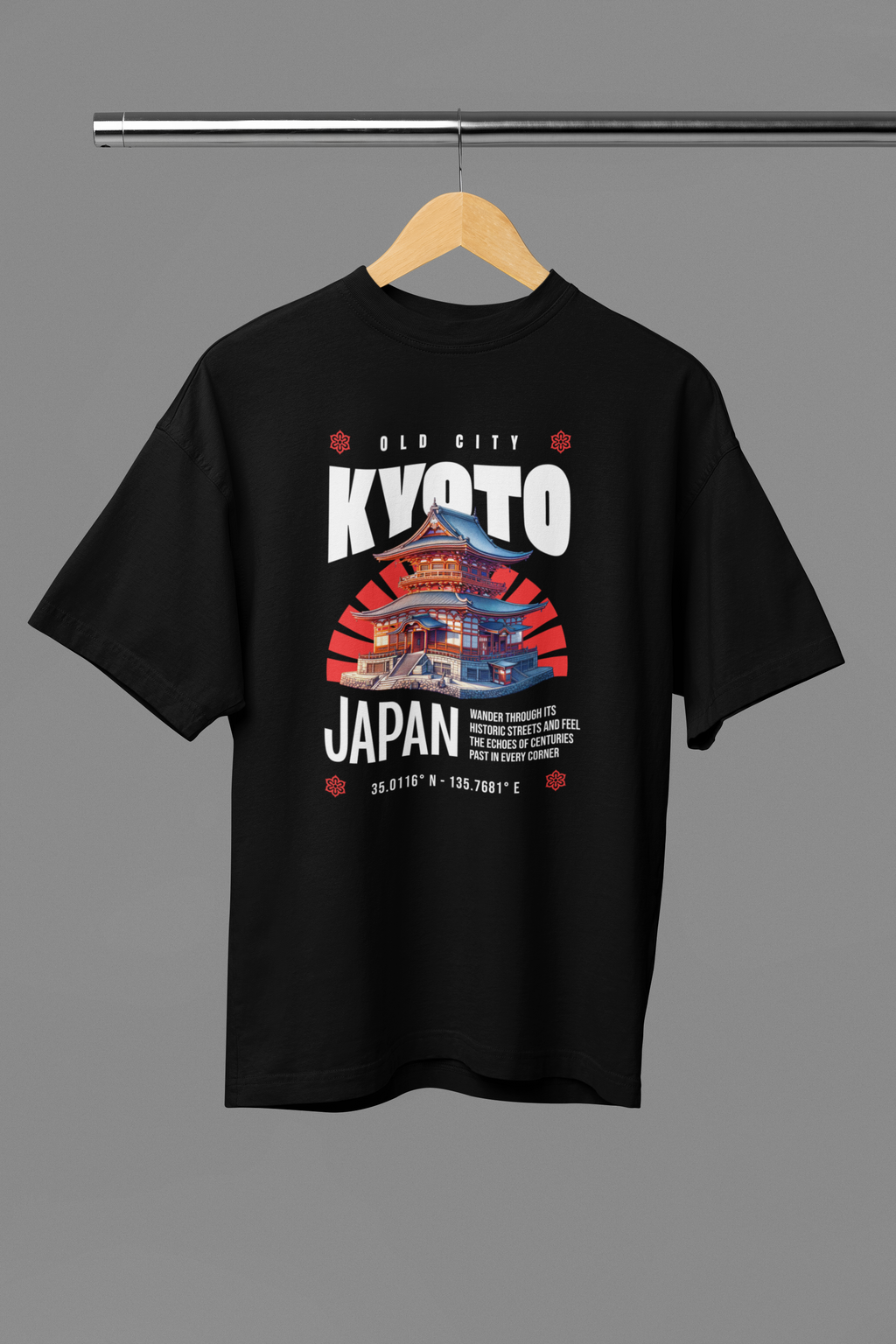 Illustrative Old City Kyoto - Unisex T-Shirt