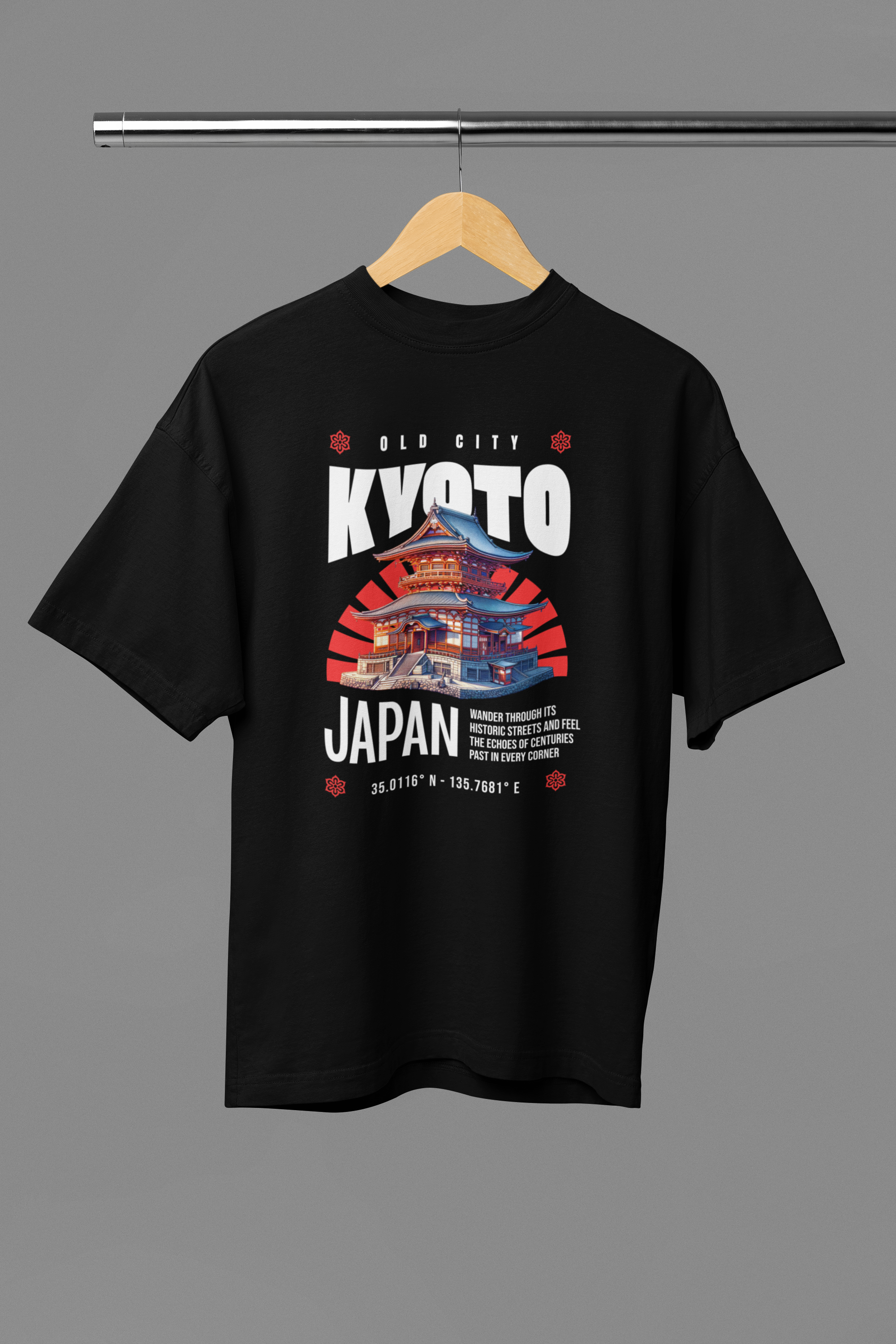 Illustrative Old City Kyoto - Unisex T-Shirt