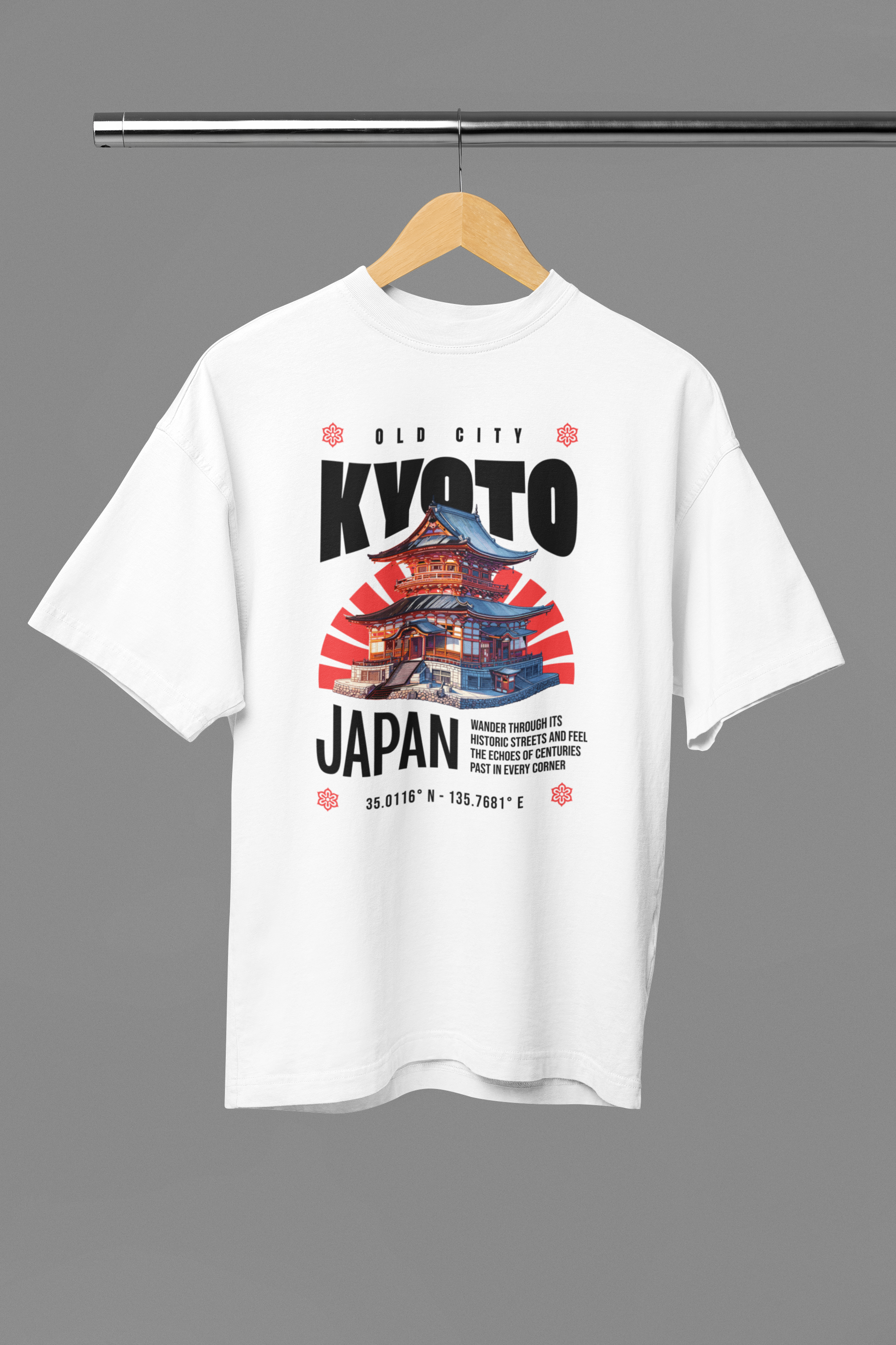 Illustrative Old City Kyoto - Unisex T-Shirt
