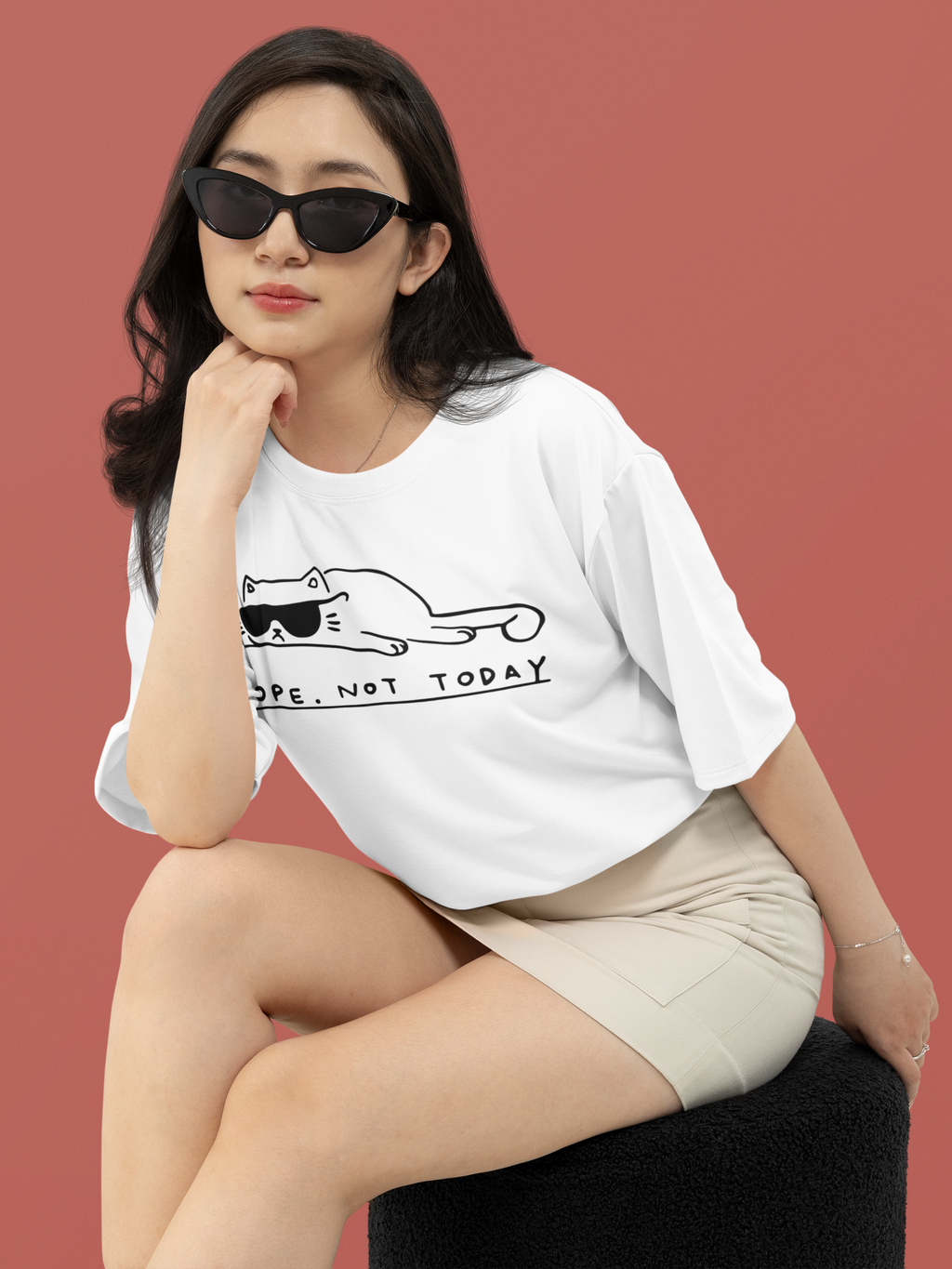 Nope Not Today Line Print - Unisex T-Shirt