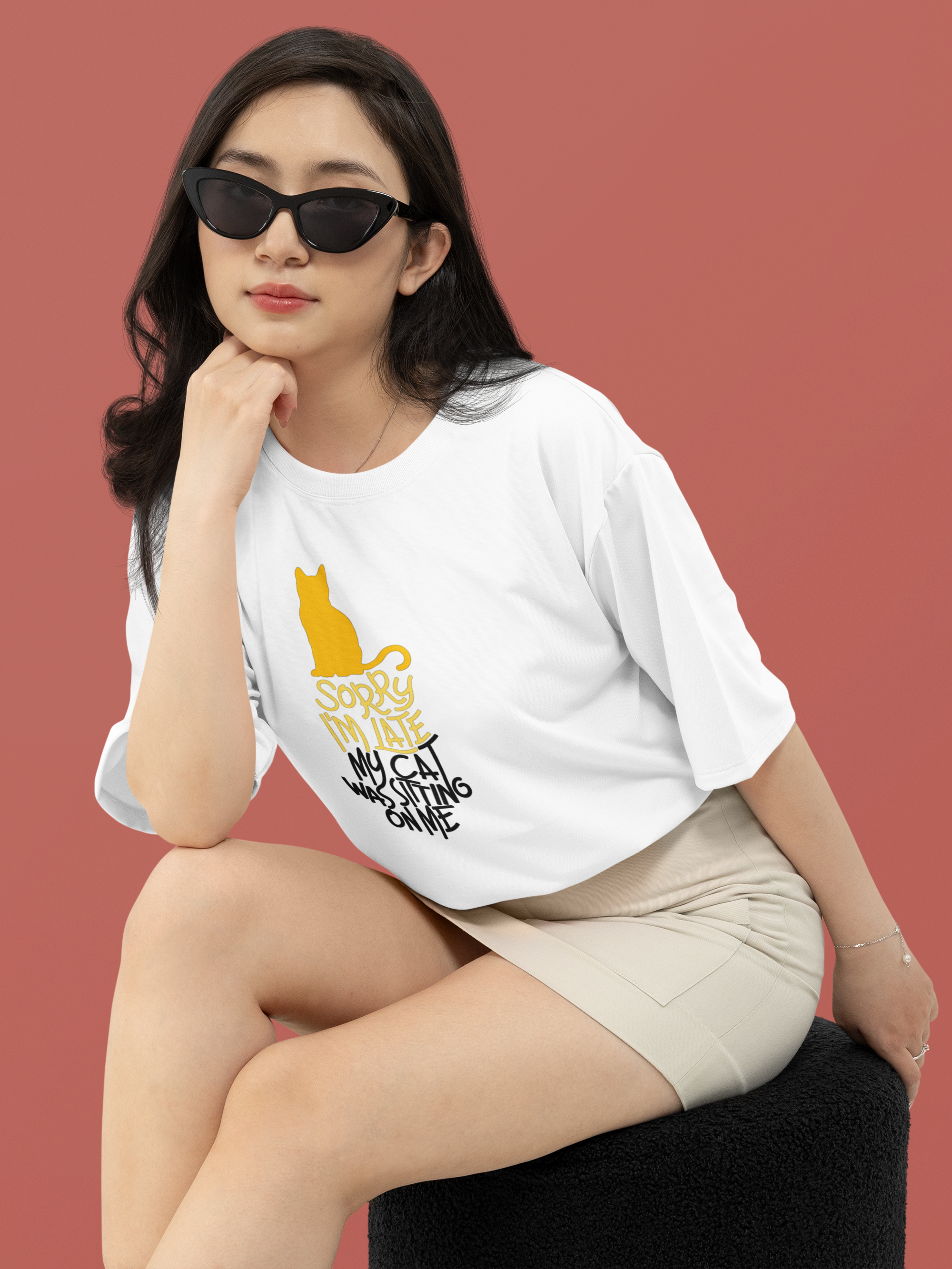Sorry I Am Late My Cat Was Sitting On Me - Unisex T-Shirt