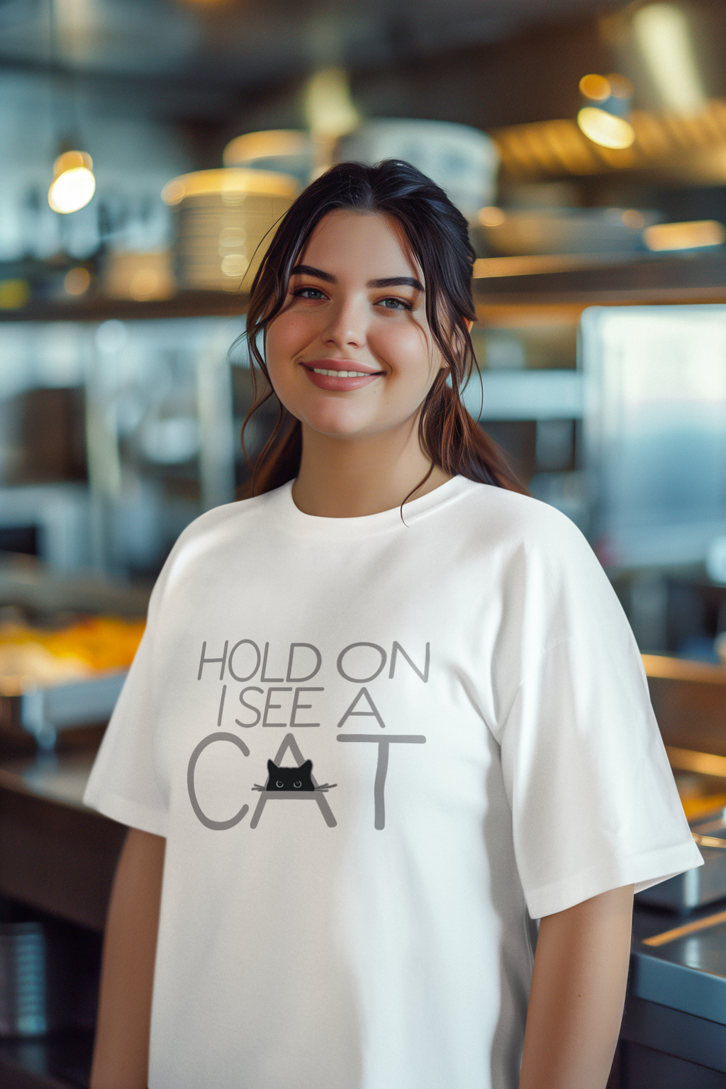 Hold On I See A Cat - Unisex T-Shirt
