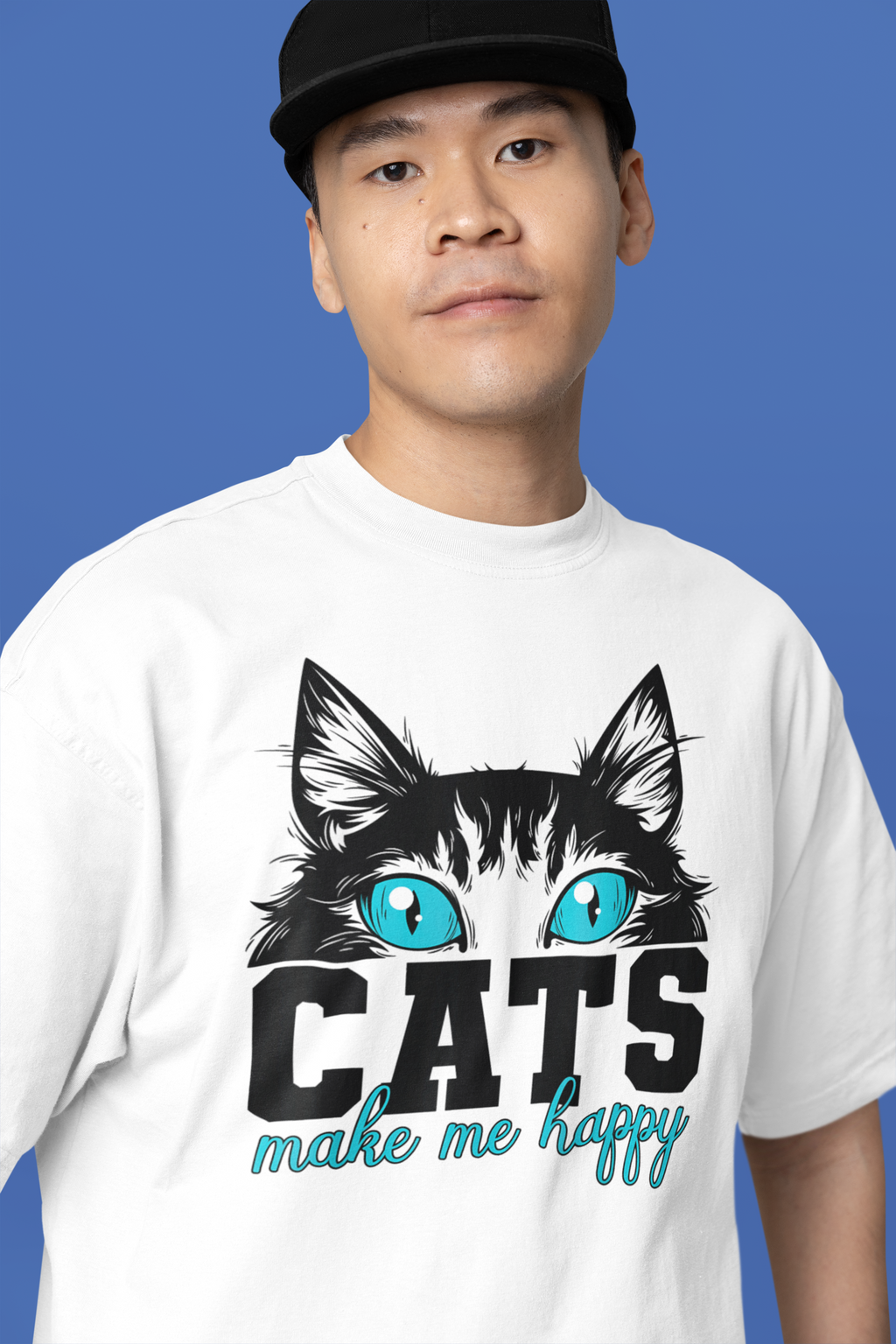 Cats Make Me Happy - Unisex T-Shirt