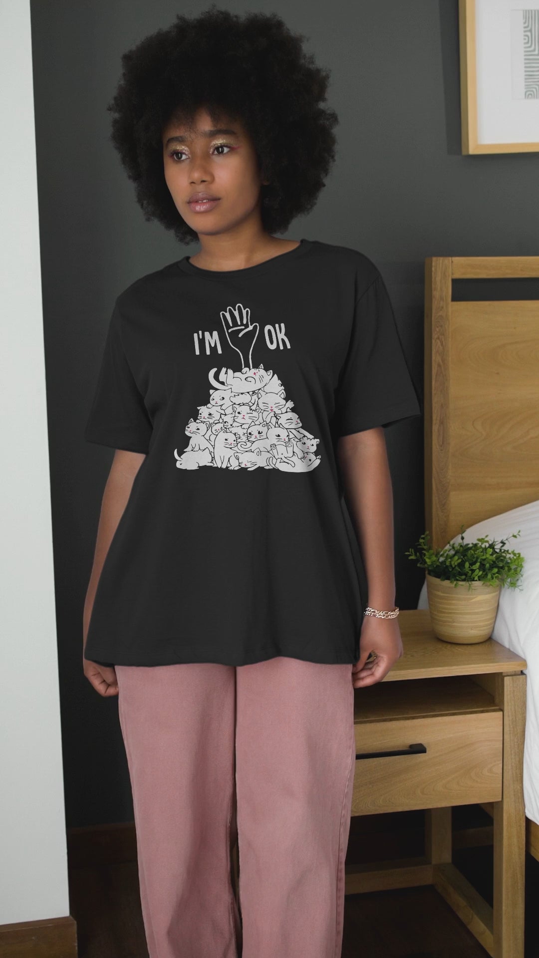I Am Ok Cats Hilarious Fun Print - Unisex T-Shirt