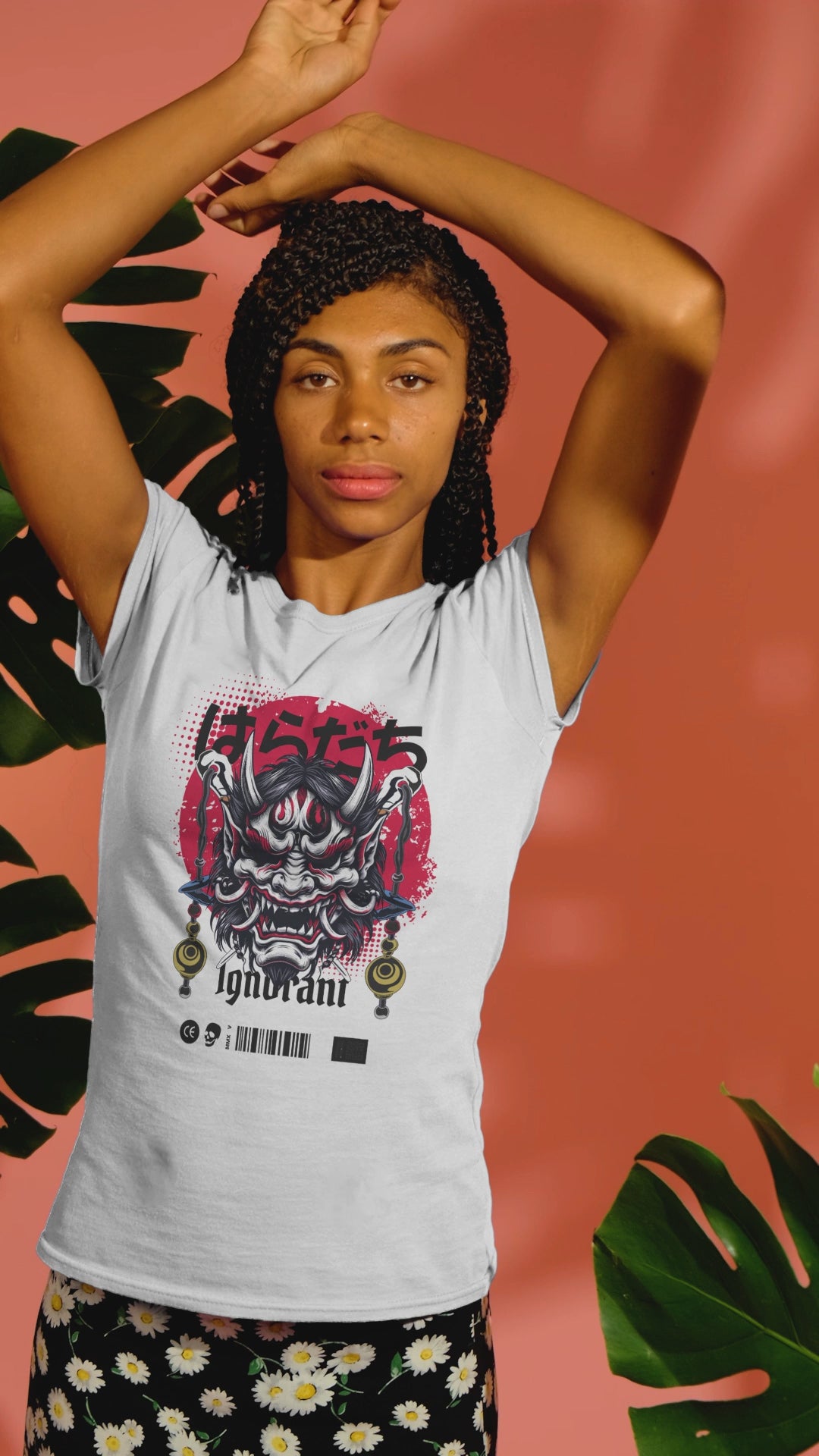 Crimson Oni Mask - Unisex T-Shirt