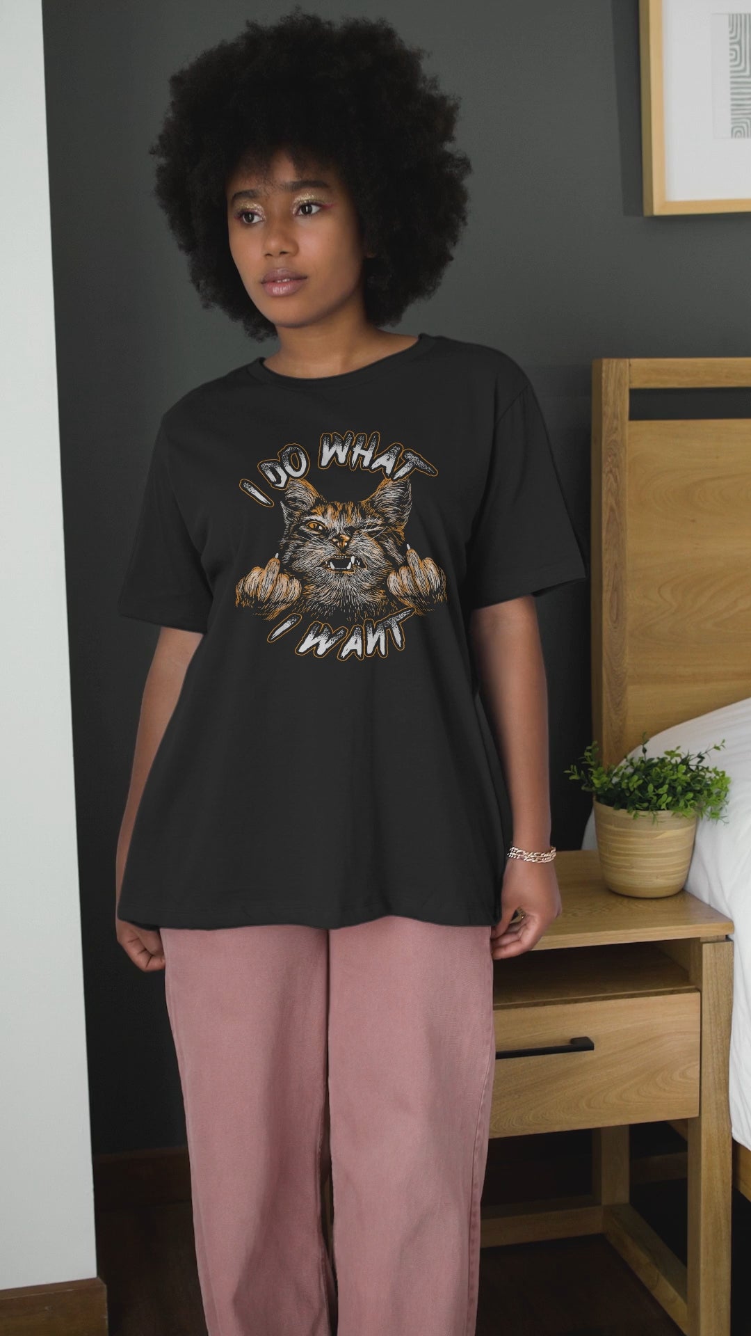I Do What I Want Cat Brutal Art - Unisex T-Shirt
