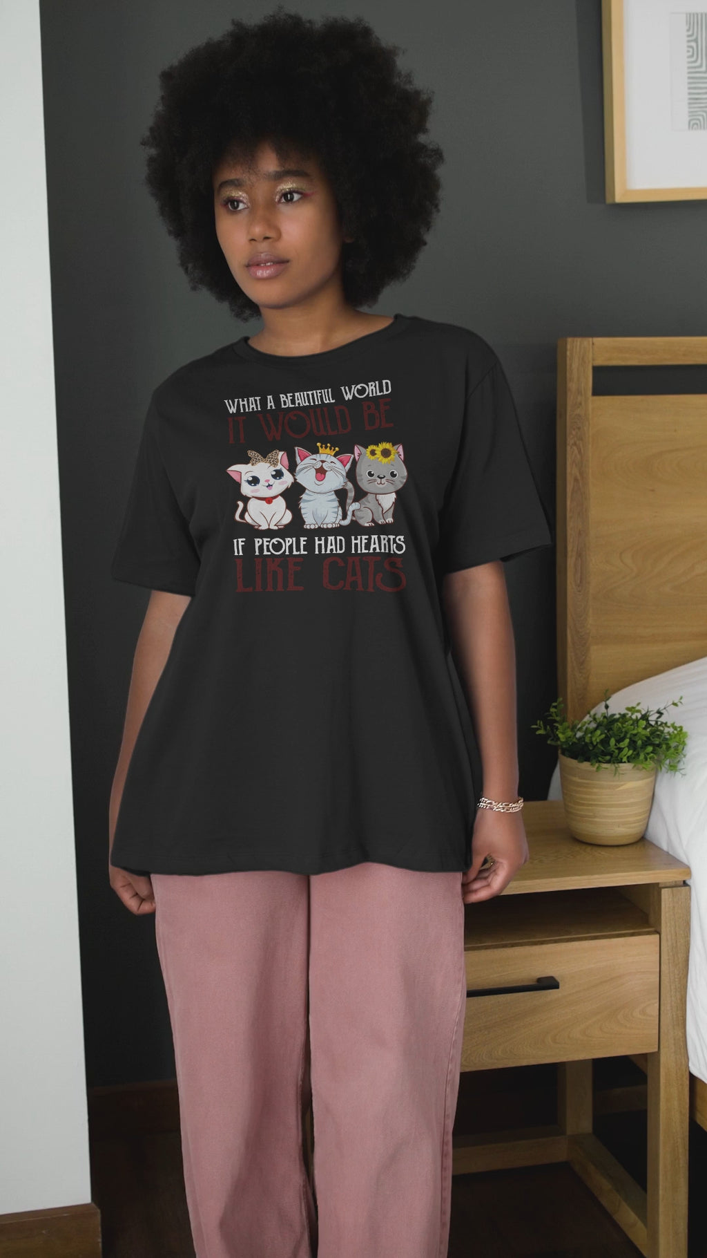 What A Beautiful World Cats - Unisex T-Shirt