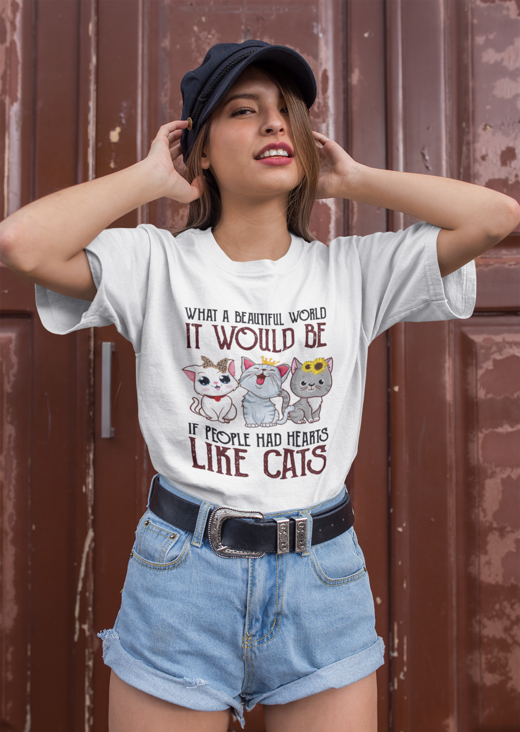 What A Beautiful World Cats - Unisex T-Shirt