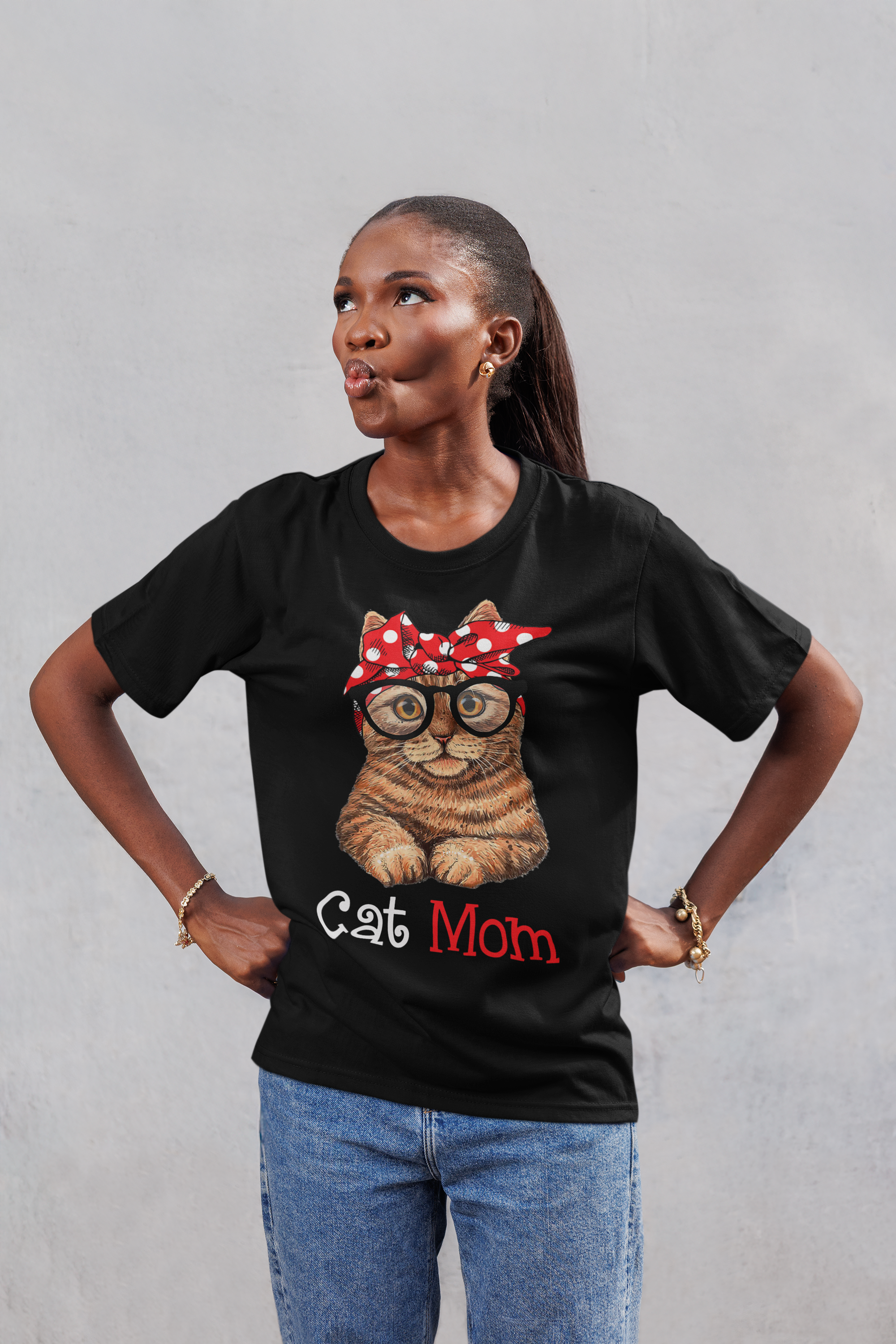 Cat Mom Fun Art Print - Unisex T-Shirt