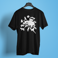 Black Ink Cats Relaxing Fun Print - Unisex T-Shirt