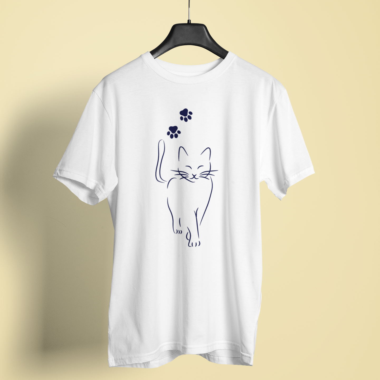 Cat Love Line Art - Unisex T-Shirt