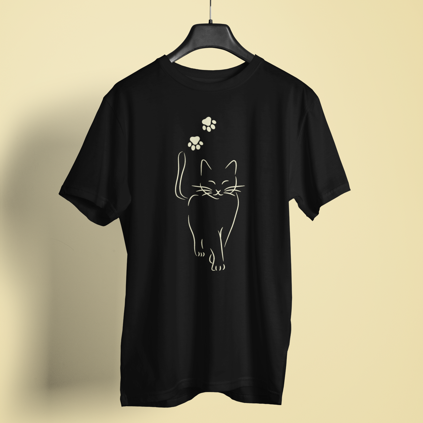 Cat Love Line Art - Unisex T-Shirt