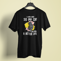 I Work Hard So My Cat Fun Print - Unisex T-Shirt