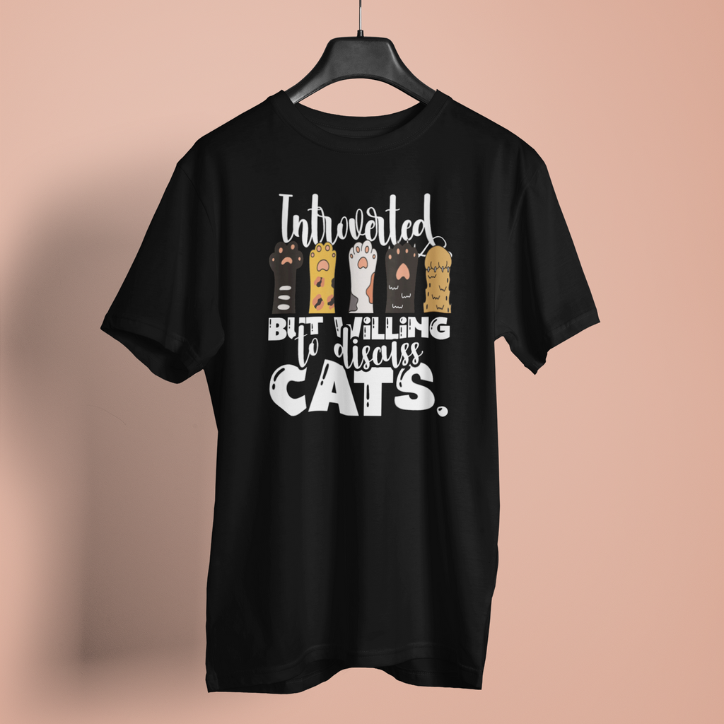 Introverted But Willing To Discuss Cat - Unisex T-Shirt
