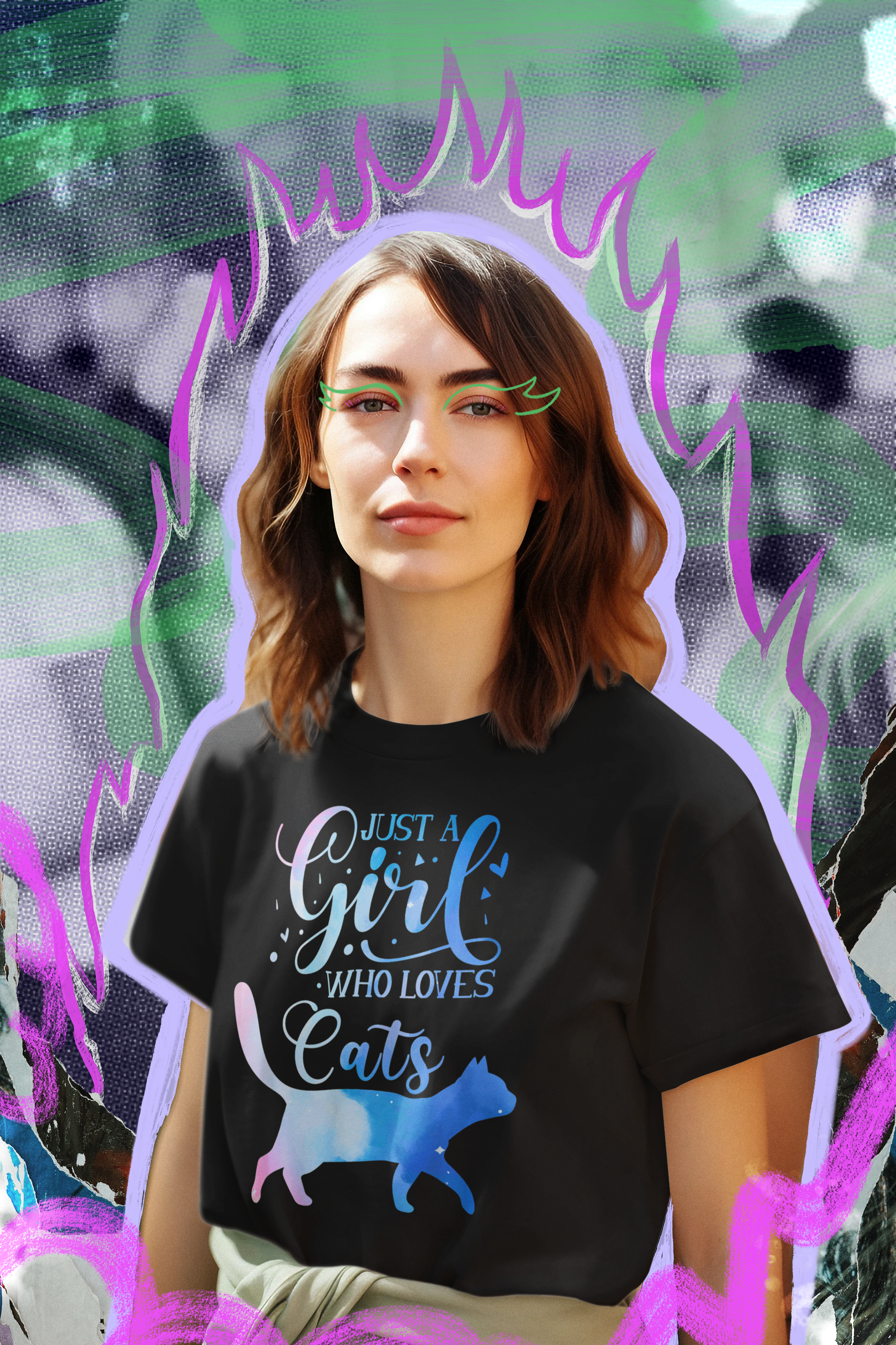 Just A Girl Who Loves Cats - Unisex T-Shirt