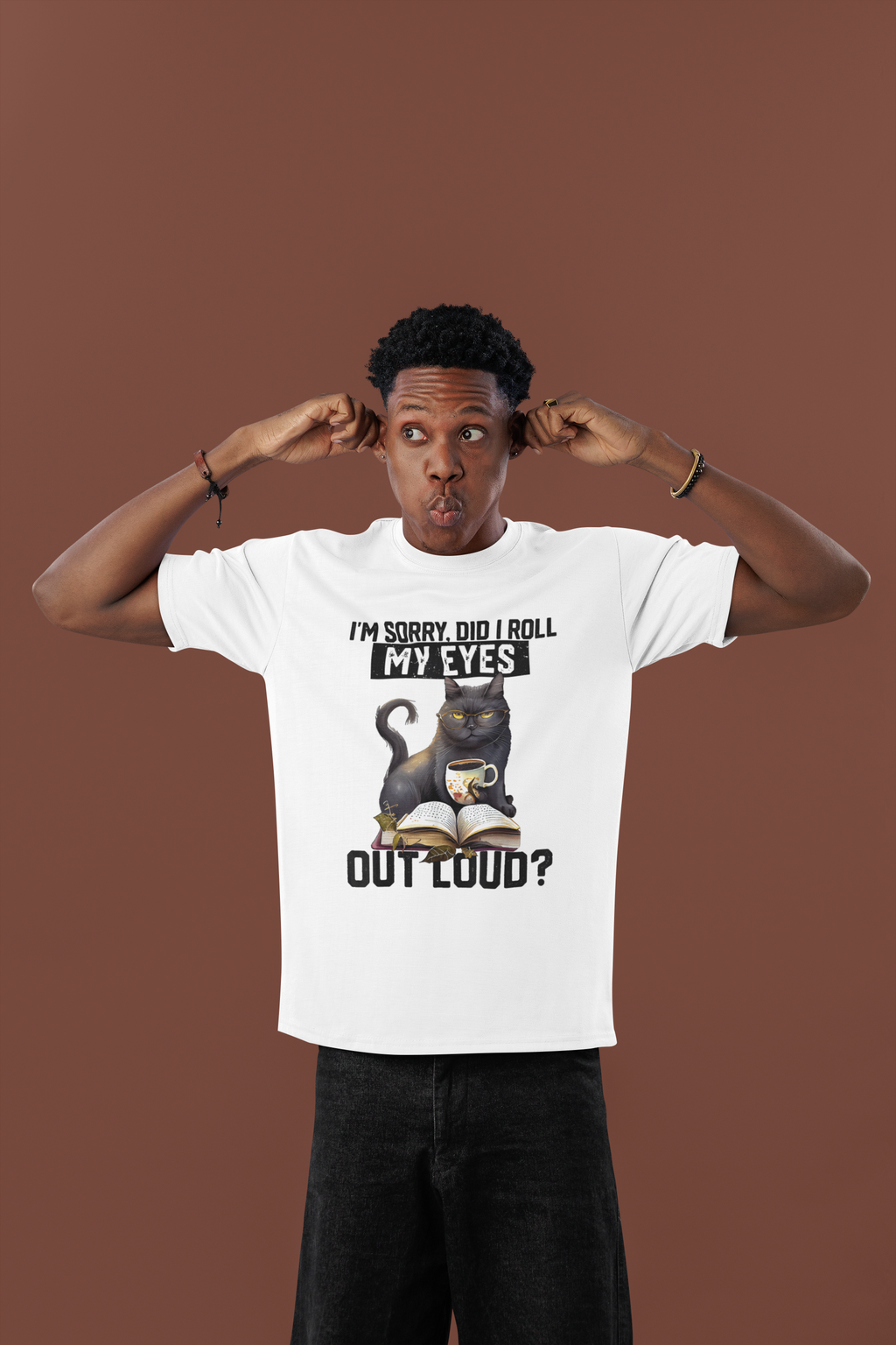 Did I Roll My Eyes Out Loud Cat Fun Print - Unisex T-Shirt