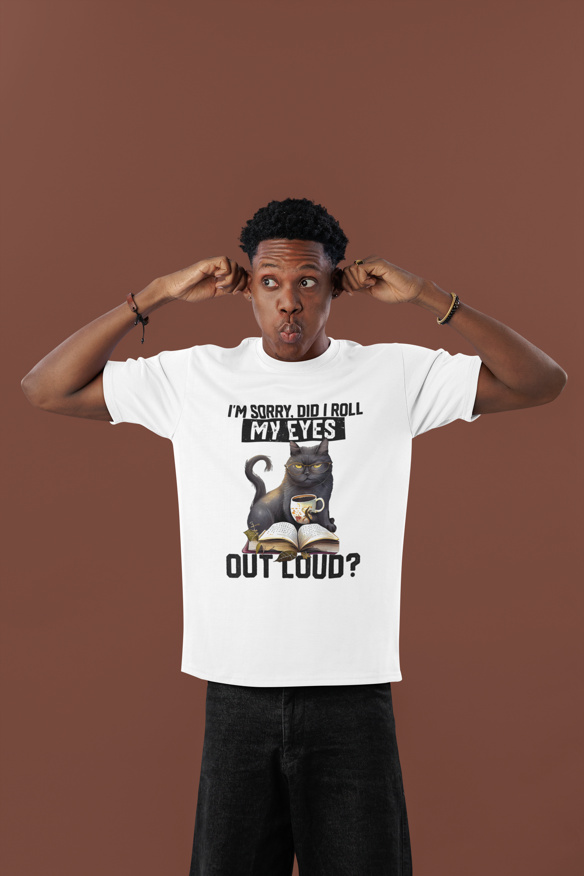 Did I Roll My Eyes Out Loud Cat Fun Print - Unisex T-Shirt