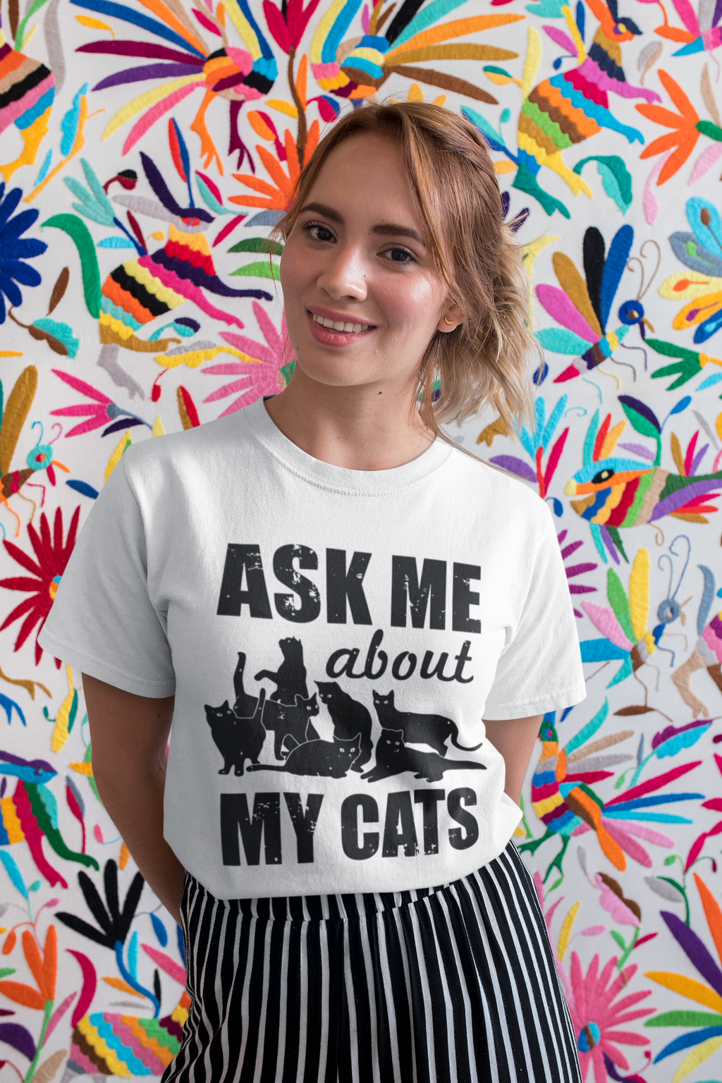 Ask Me About My Cats - Unisex T-Shirt