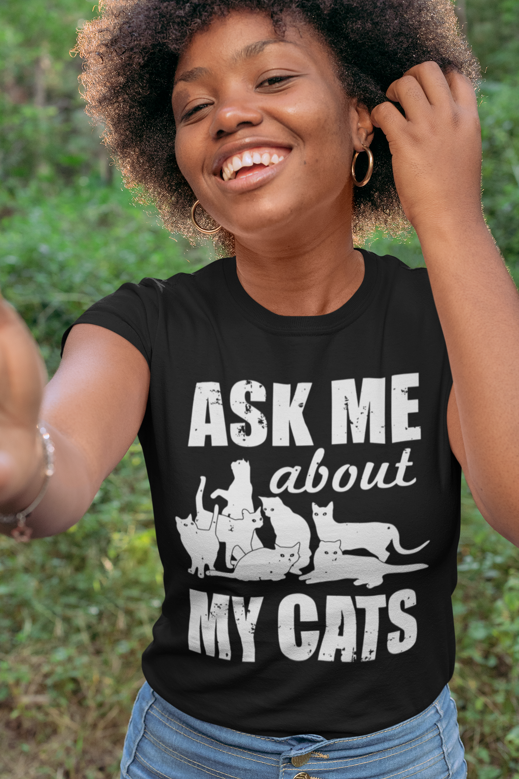 Ask Me About My Cats - Unisex T-Shirt