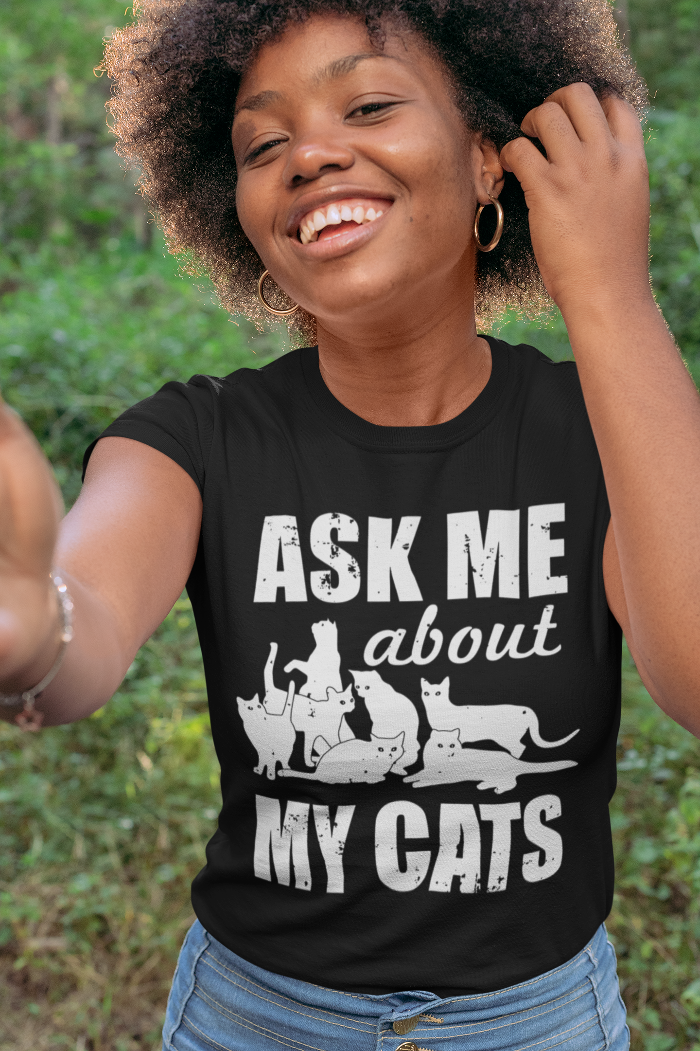 Ask Me About My Cats - Unisex T-Shirt
