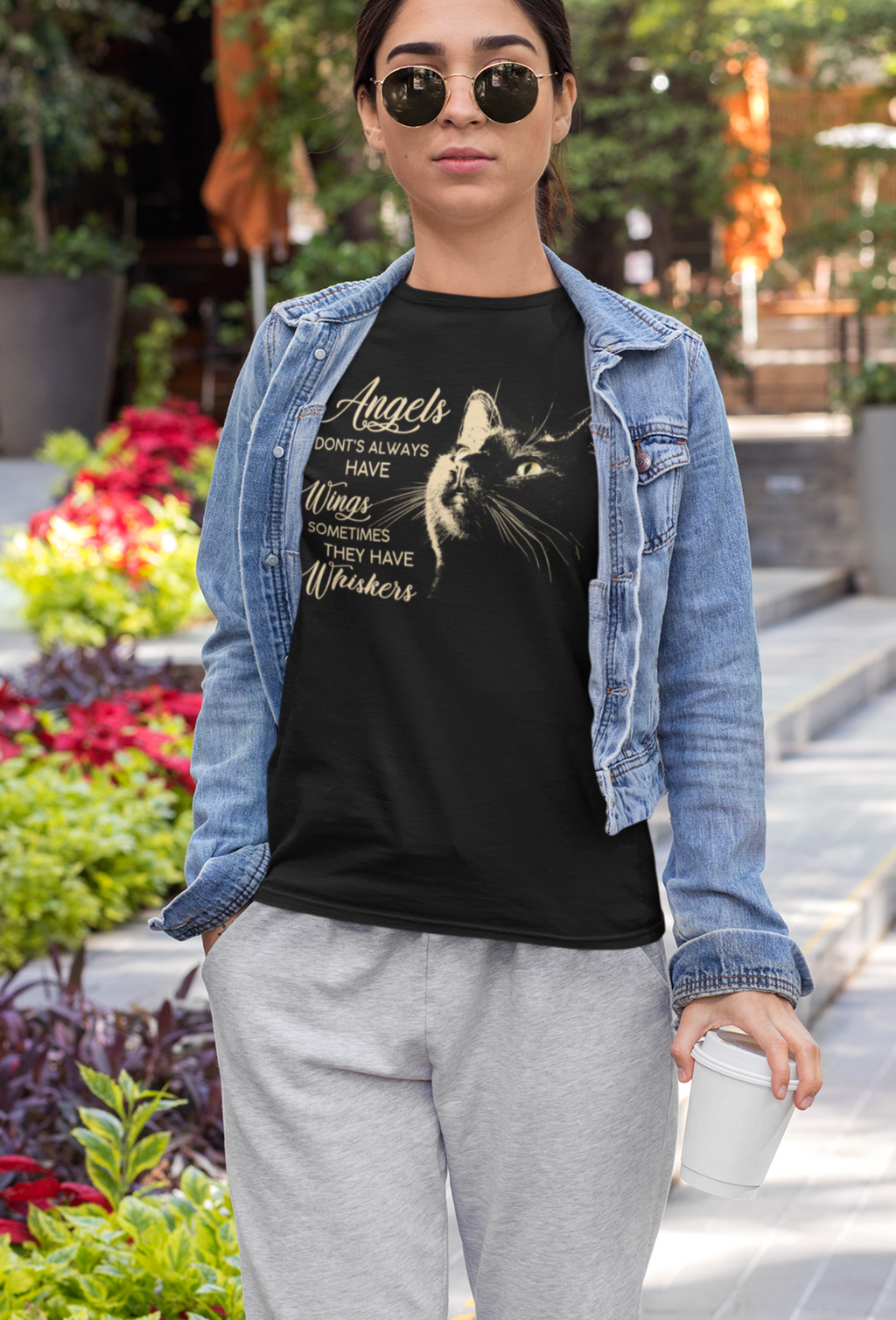 Cat Angel Whiskers Tee