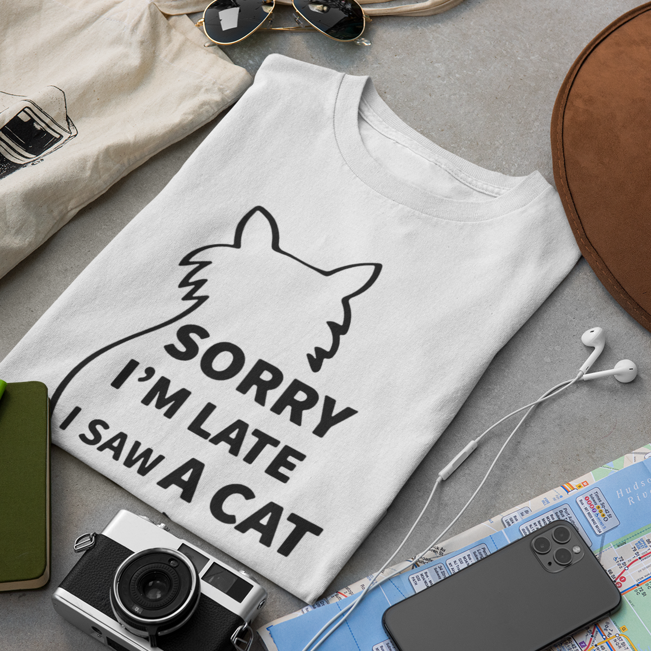 Sorry I Am Late I Saw A Cat - Unisex T-Shirt