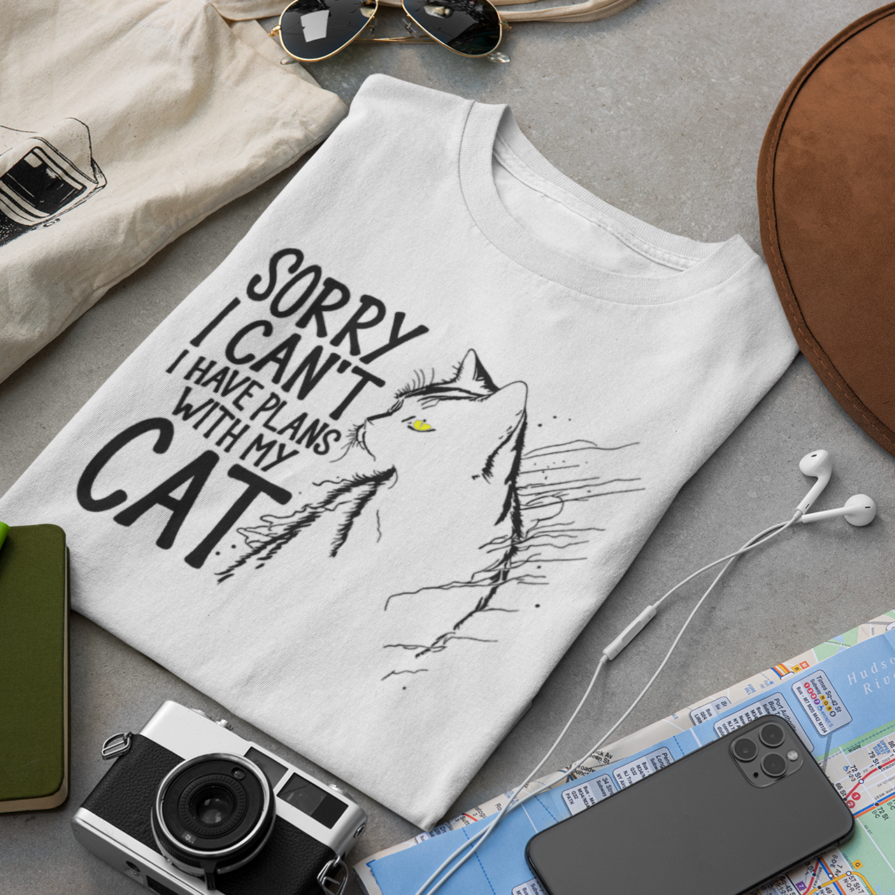 Sorry I Cant I Have Plans With My Cat - Unisex T-Shirt
