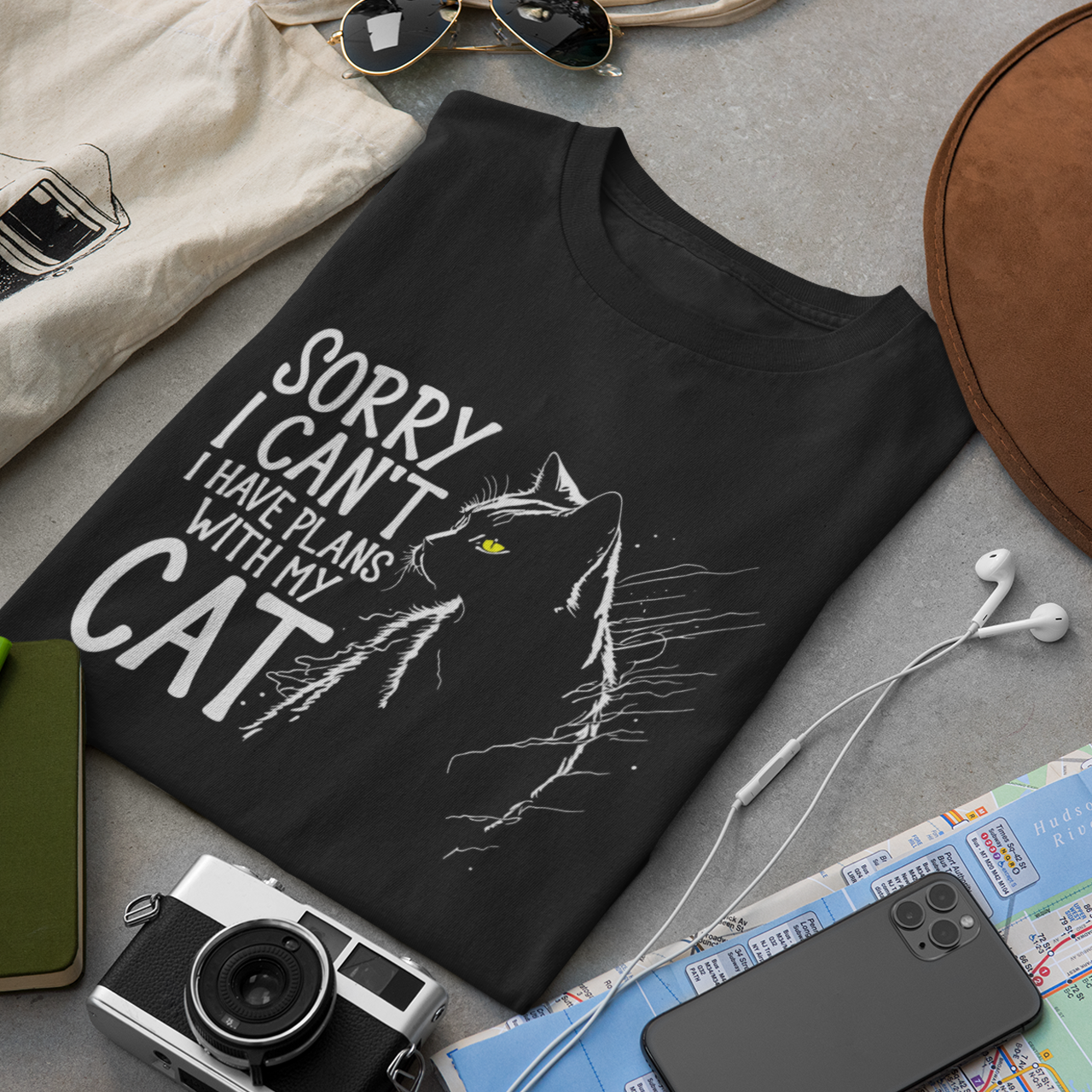 Sorry I Cant I Have Plans With My Cat - Unisex T-Shirt