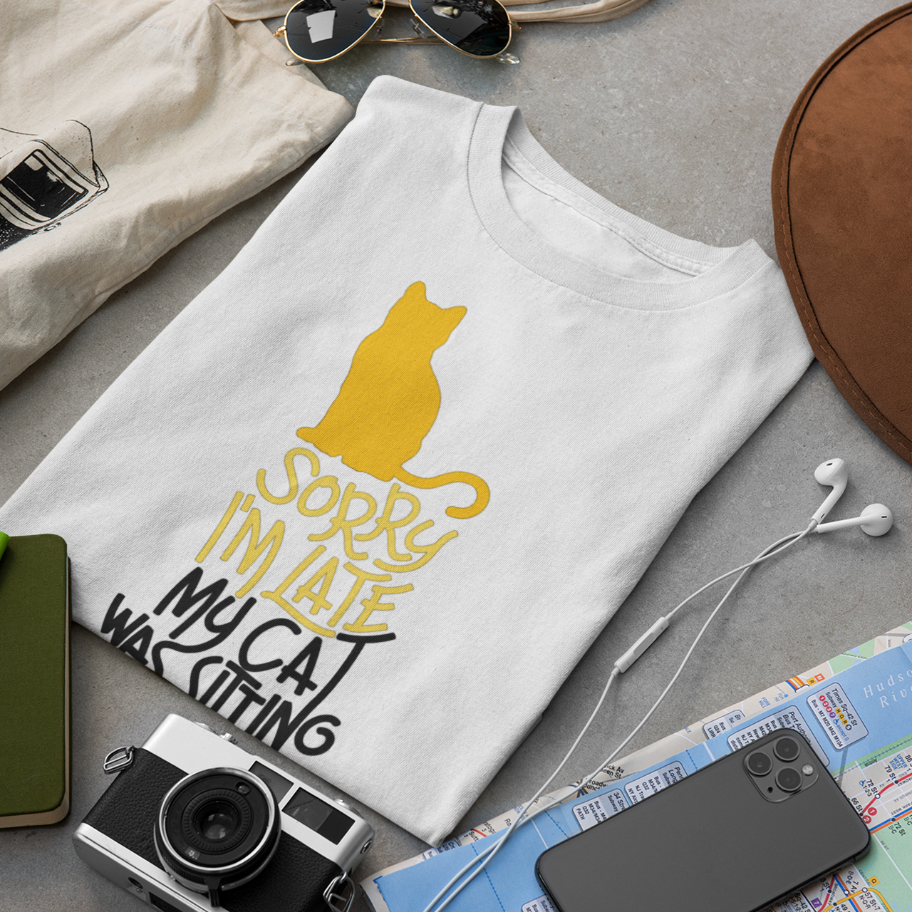 Sorry I Am Late My Cat Was Sitting On Me - Unisex T-Shirt