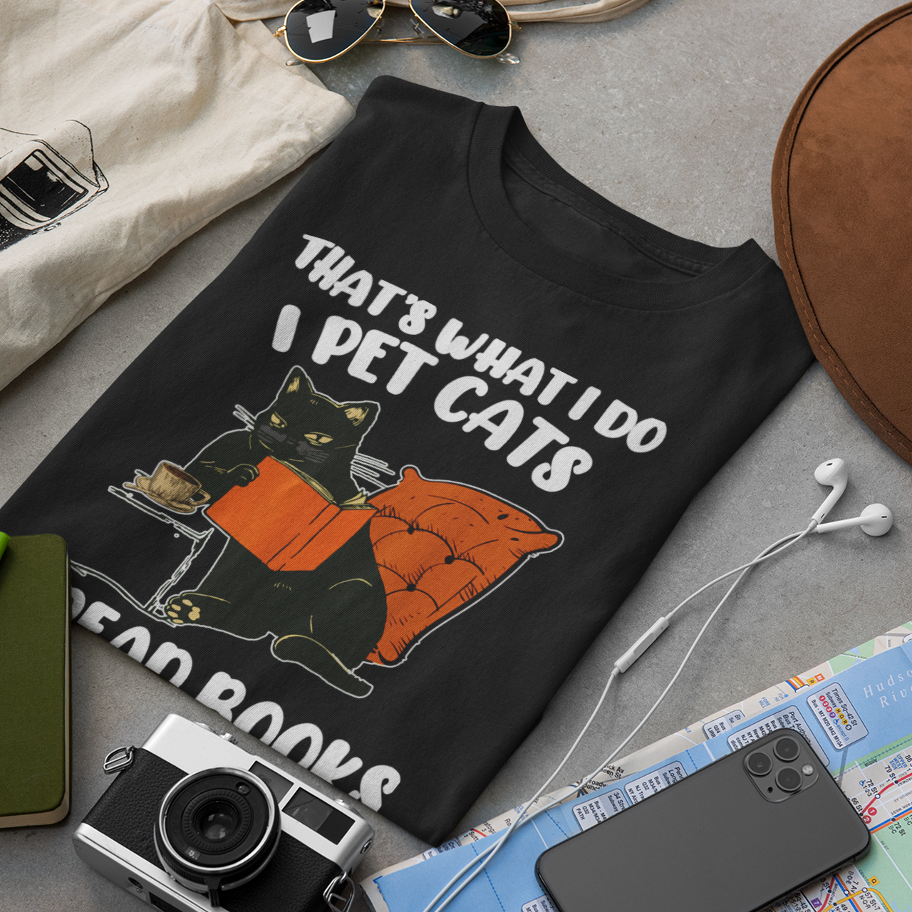 I Pet Cats I Read Books And I Forget Things - Unisex T-Shirt