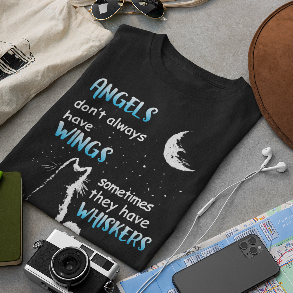 Black t-shirt with humorous design.