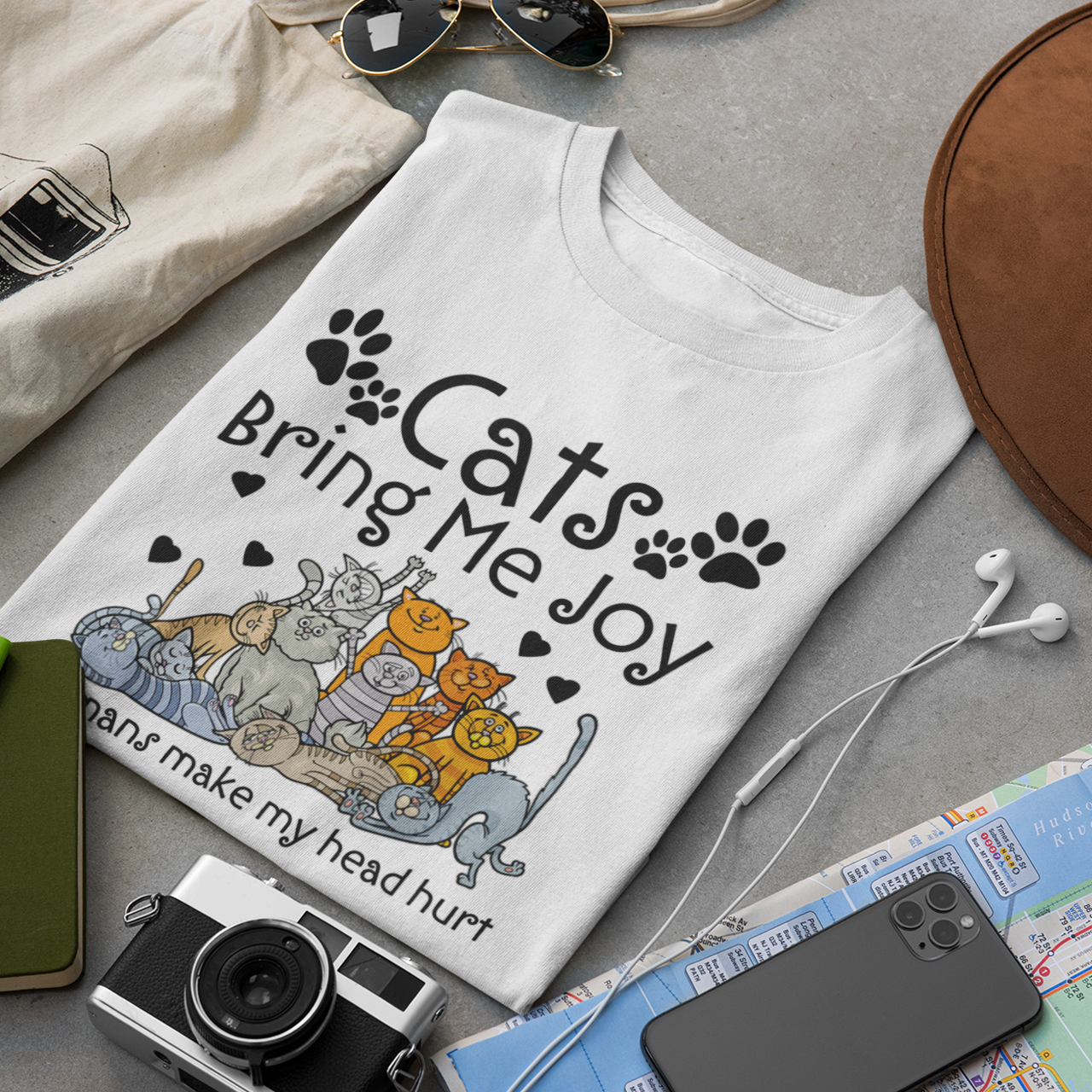 Cats Bring Me Joy Fun Print - Unisex T-Shirt