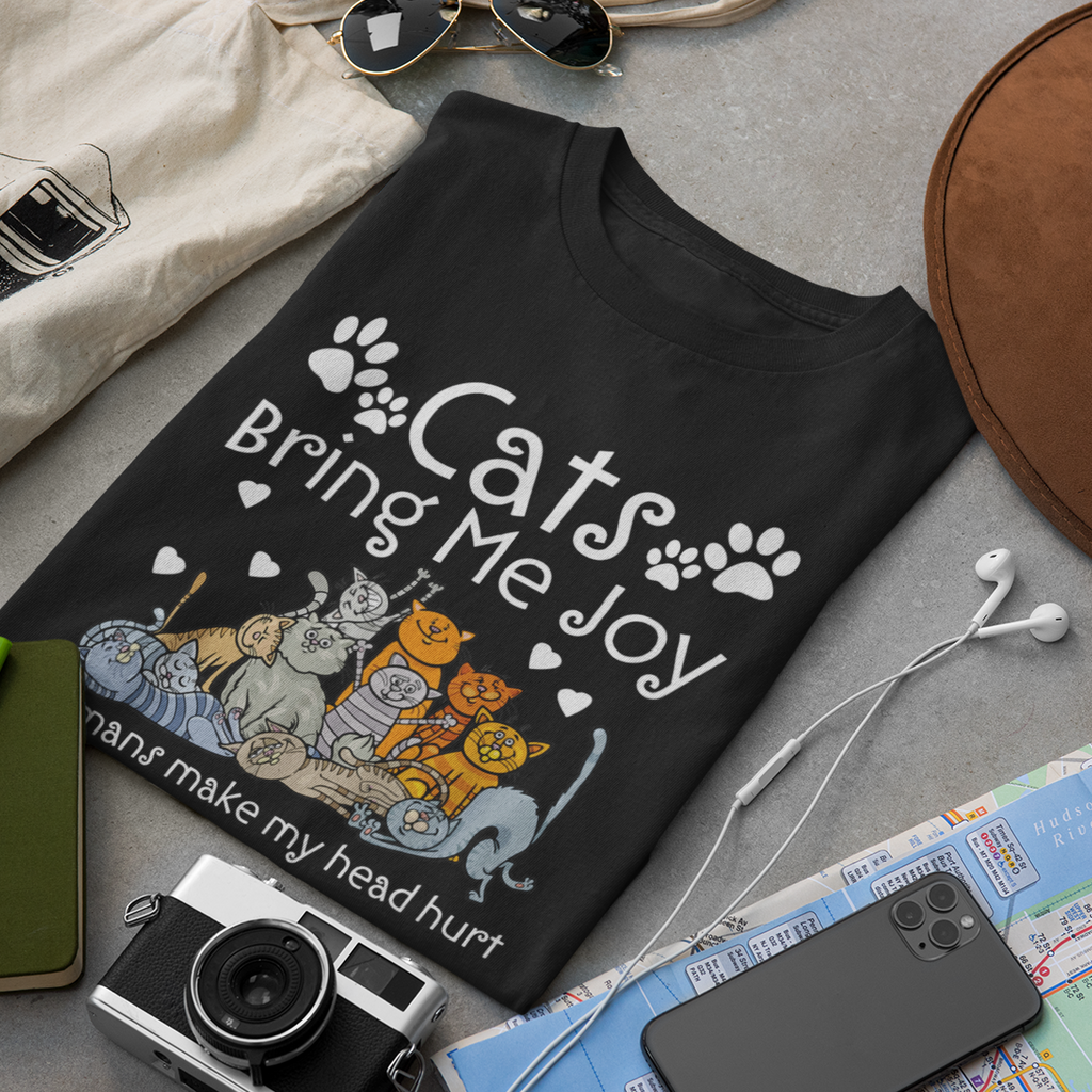Cats Bring Me Joy Fun Print - Unisex T-Shirt