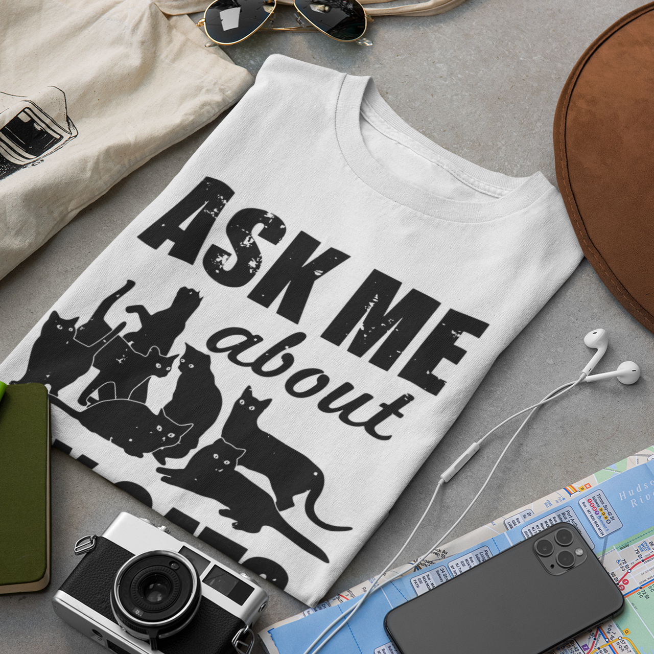 Ask Me About My Cats - Unisex T-Shirt