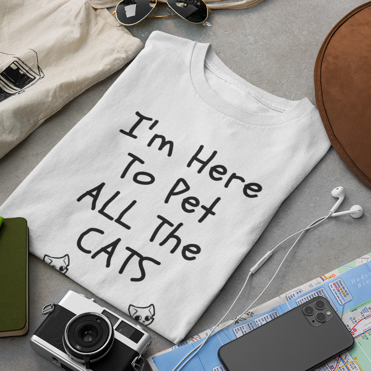 I Am Here To Pet All The Cats - Unisex T-Shirt