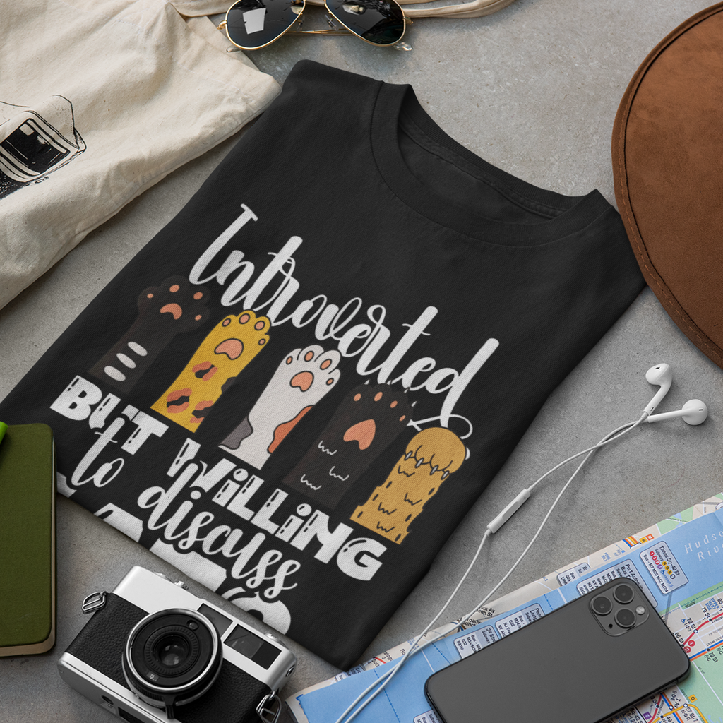 Introverted But Willing To Discuss Cat - Unisex T-Shirt