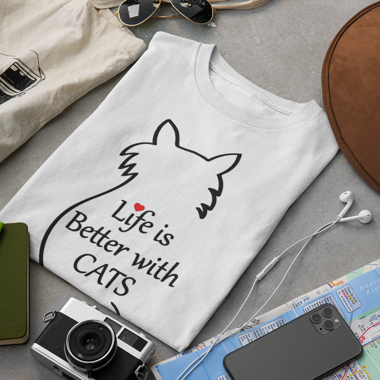 Life Is Better With Cats - Unisex T-Shirt